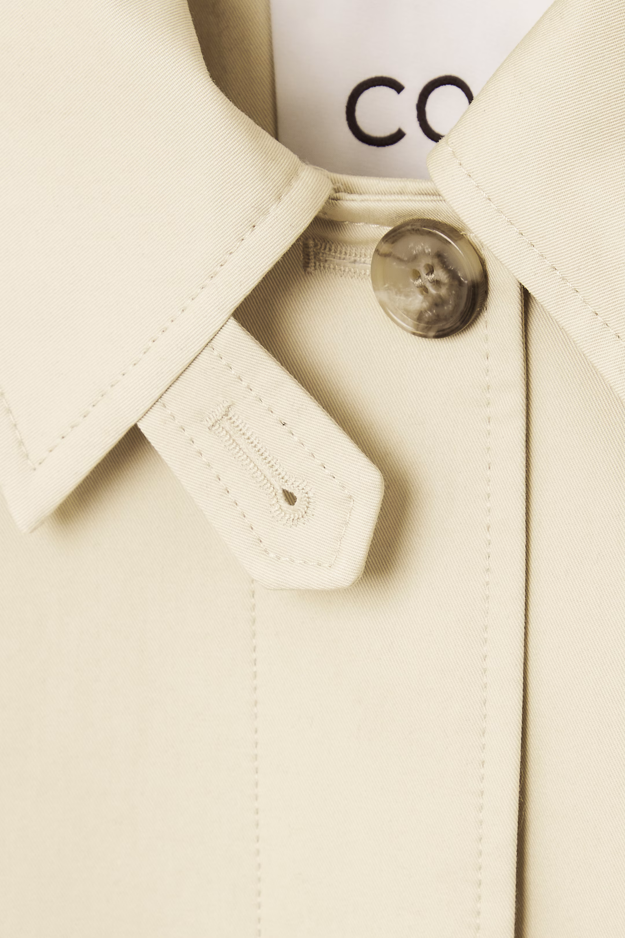 SHORT TWILL TRENCH COAT