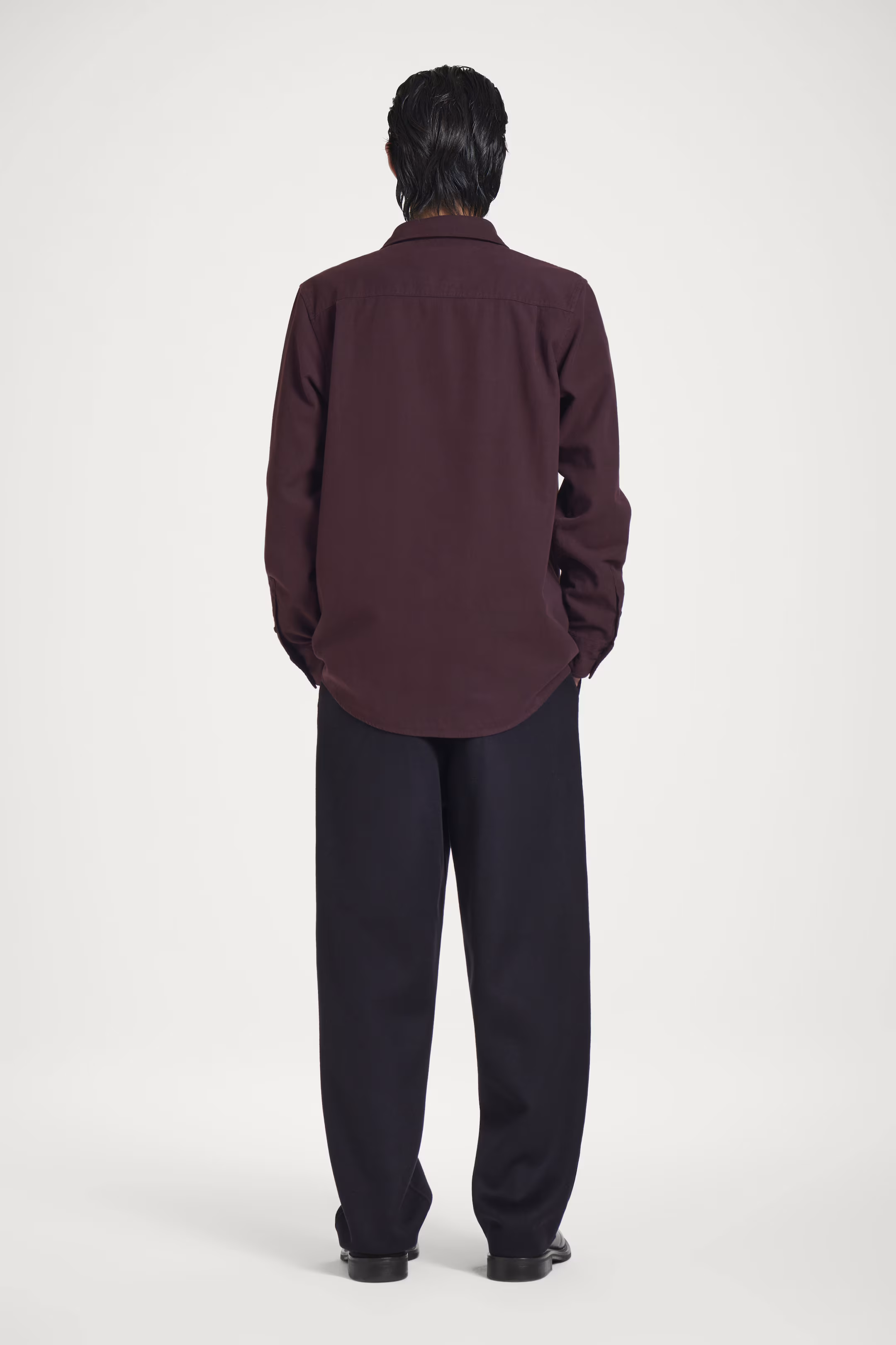 RELAXED BRUSHED COTTON-BLEND SHIRT