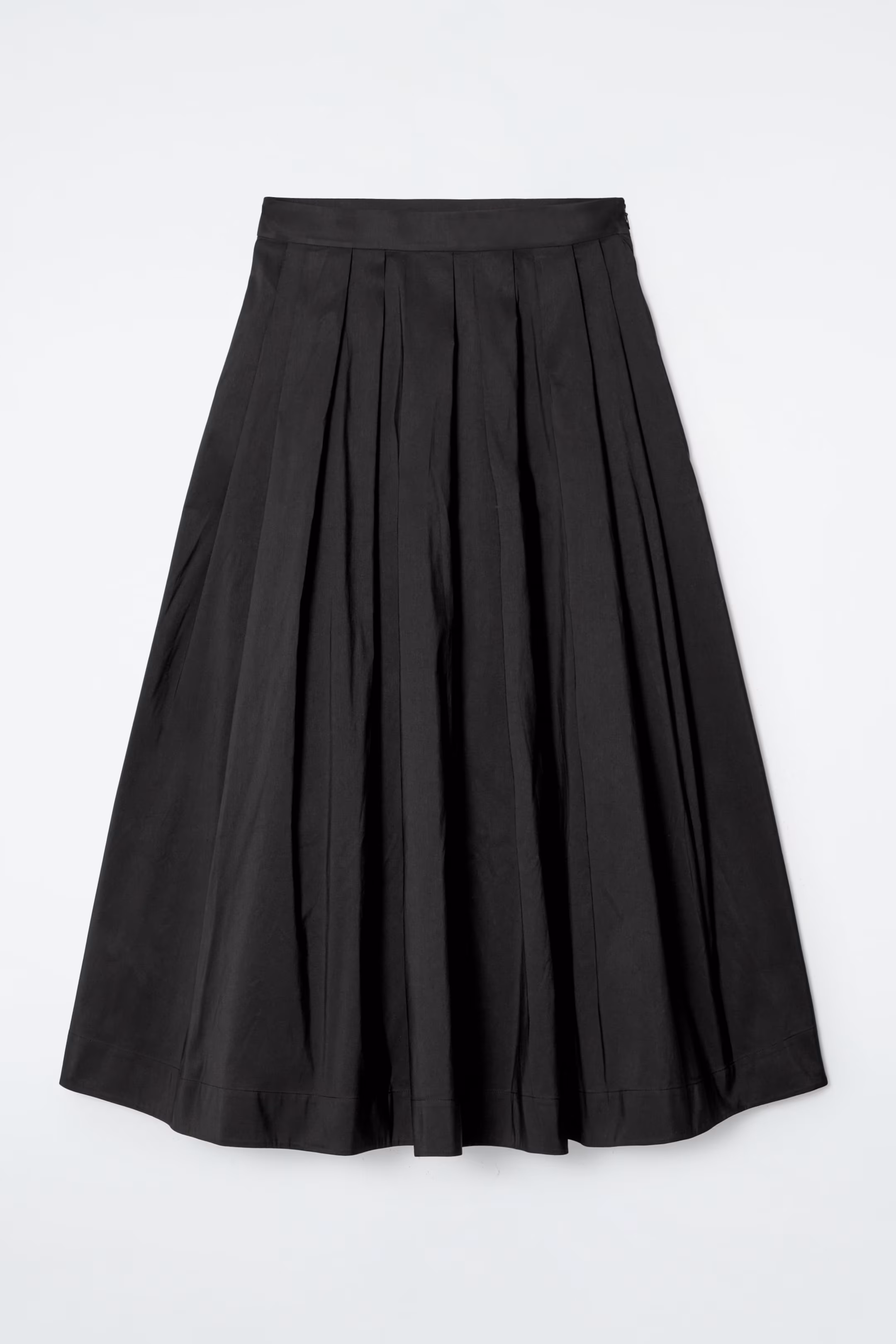 PLEATED A-LINE MIDI SKIRT