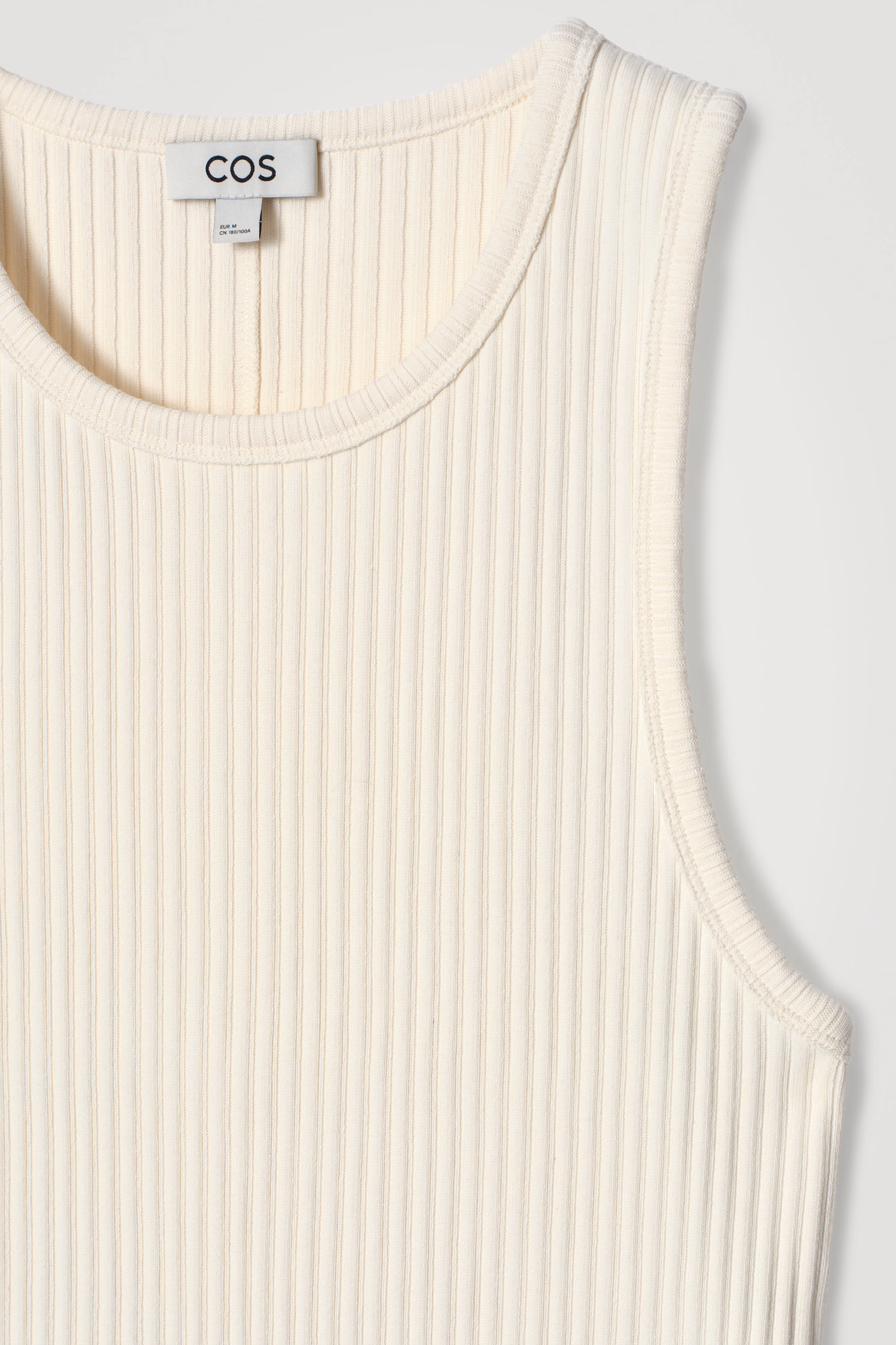 SLIM RIBBED COTTON TANK TOP