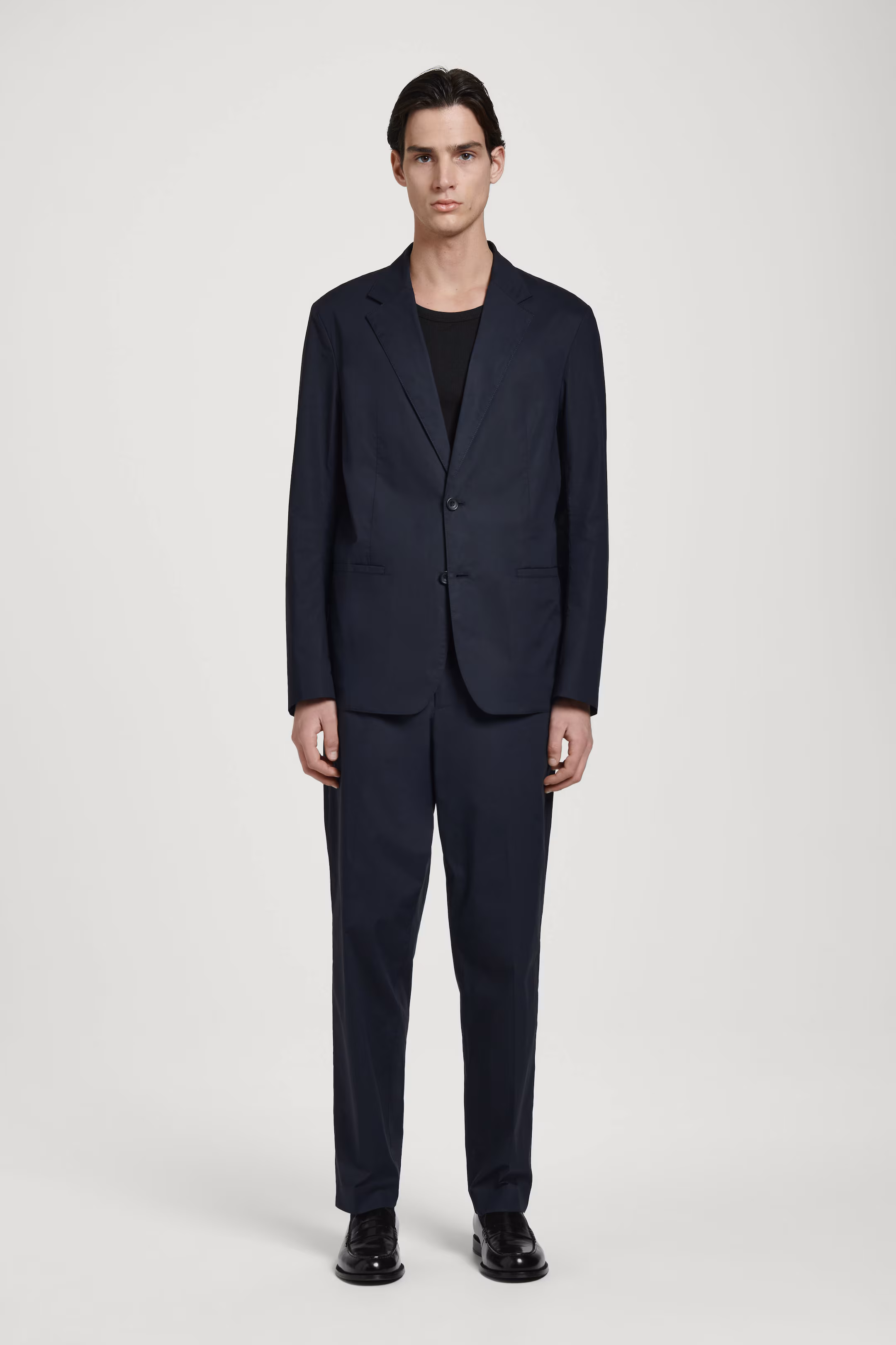 COTTON STRAIGHT-LEG TROUSERS