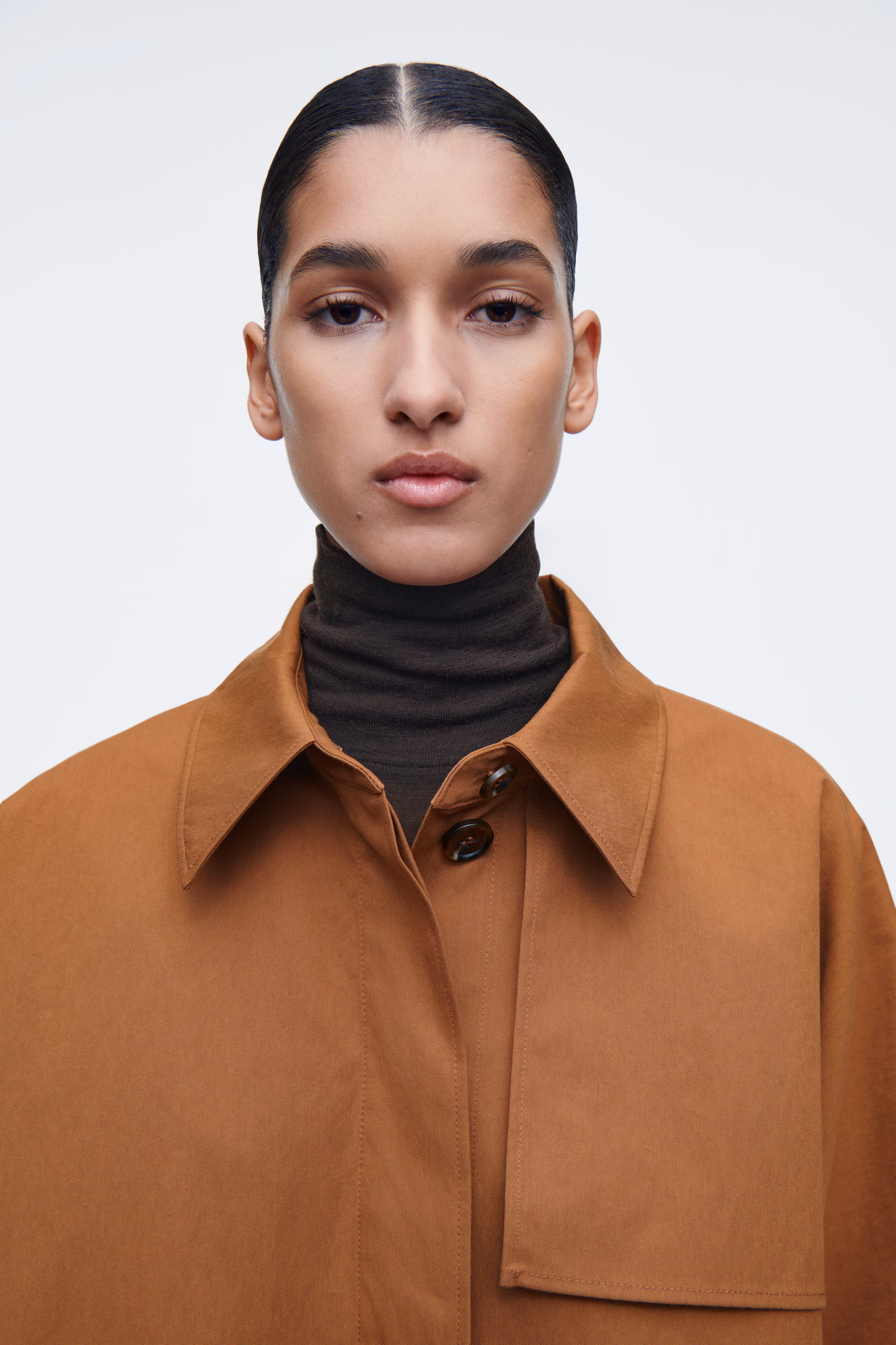 OVERSIZED CROPPED TRENCH COAT CAPE