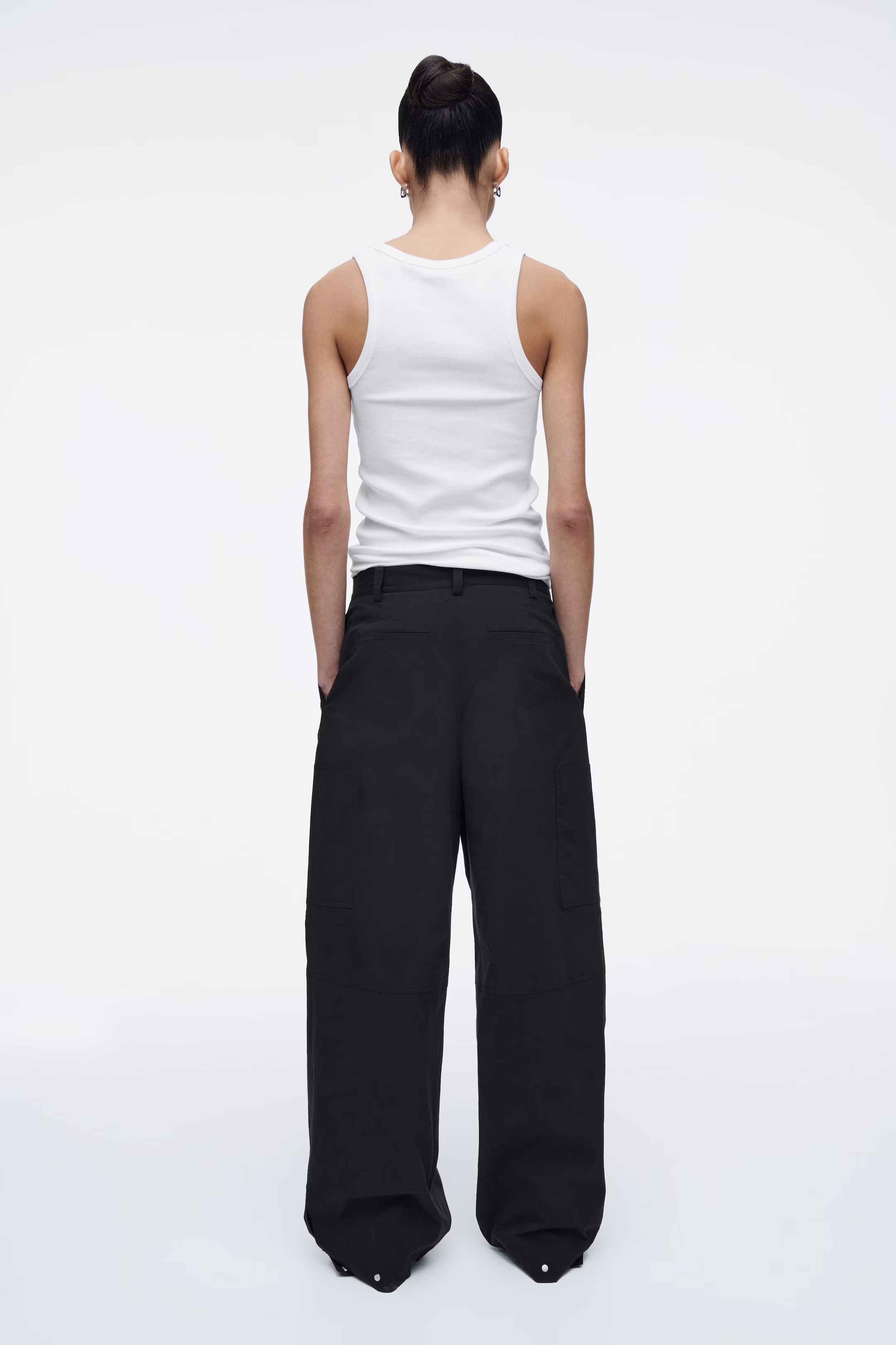 UTILITY BARREL-LEG CARGO TROUSERS
