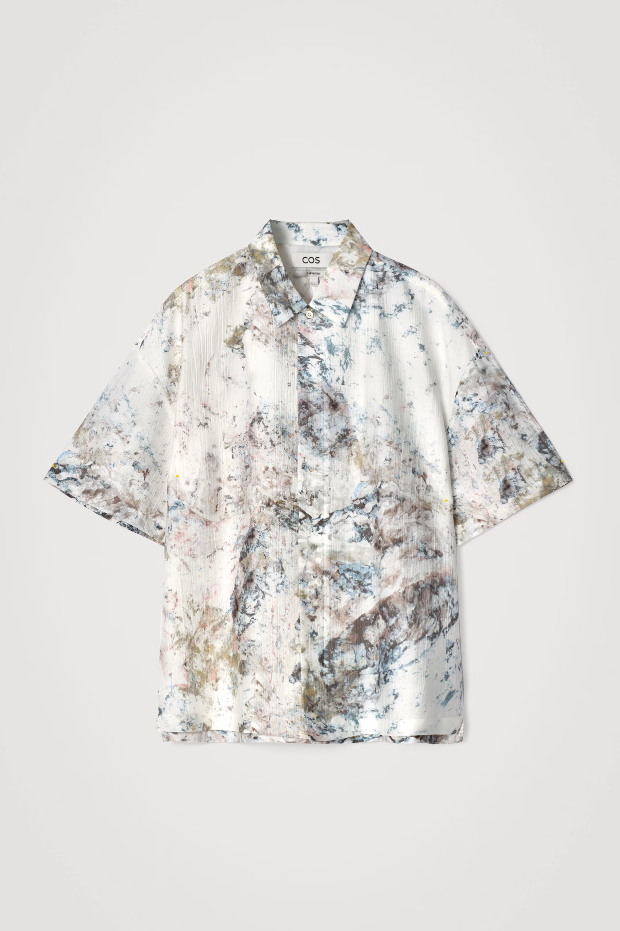 OVERSIZED MARBLE-PRINT SHIRT