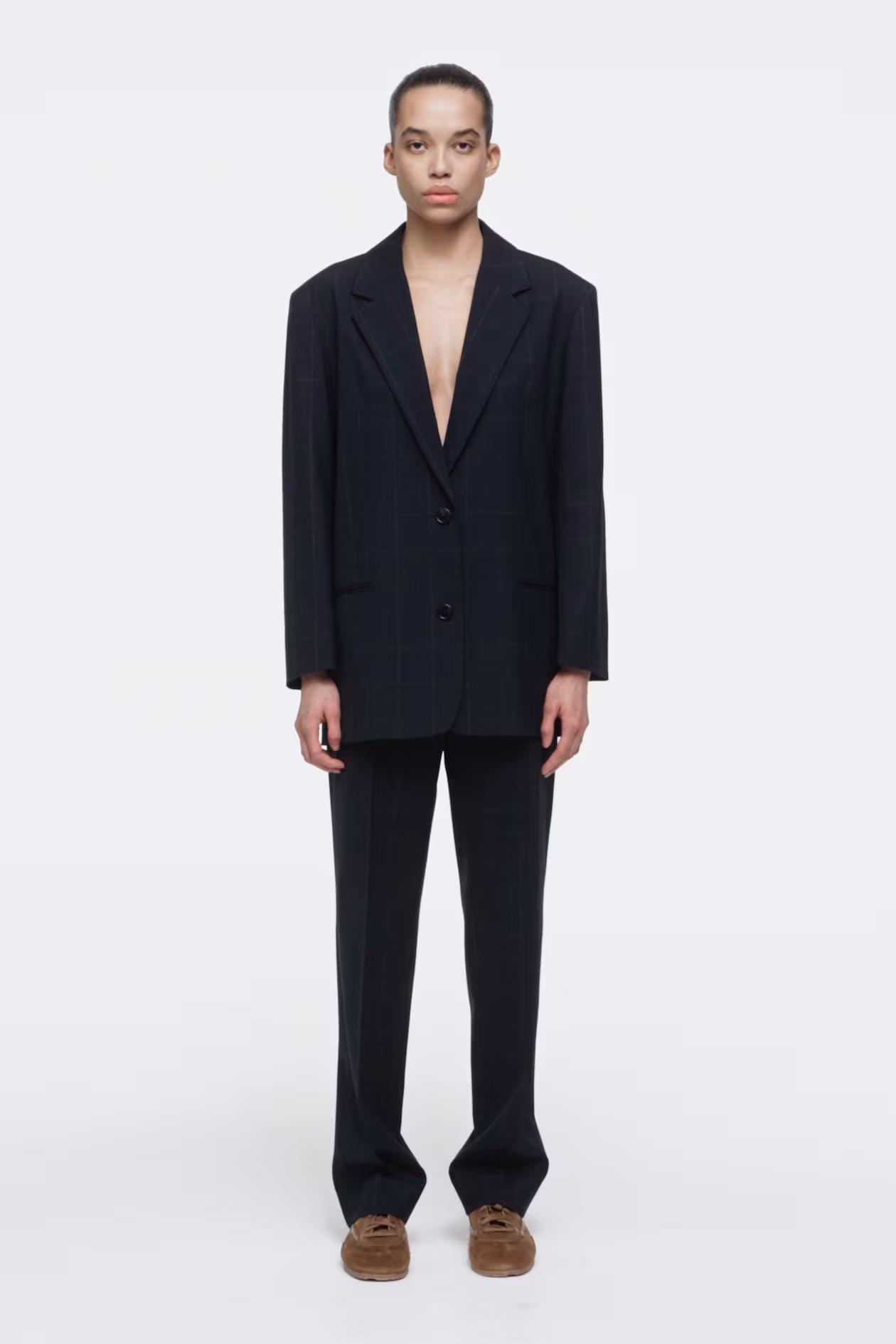 OVERSIZED WINDOWPANE-CHECK BLAZER