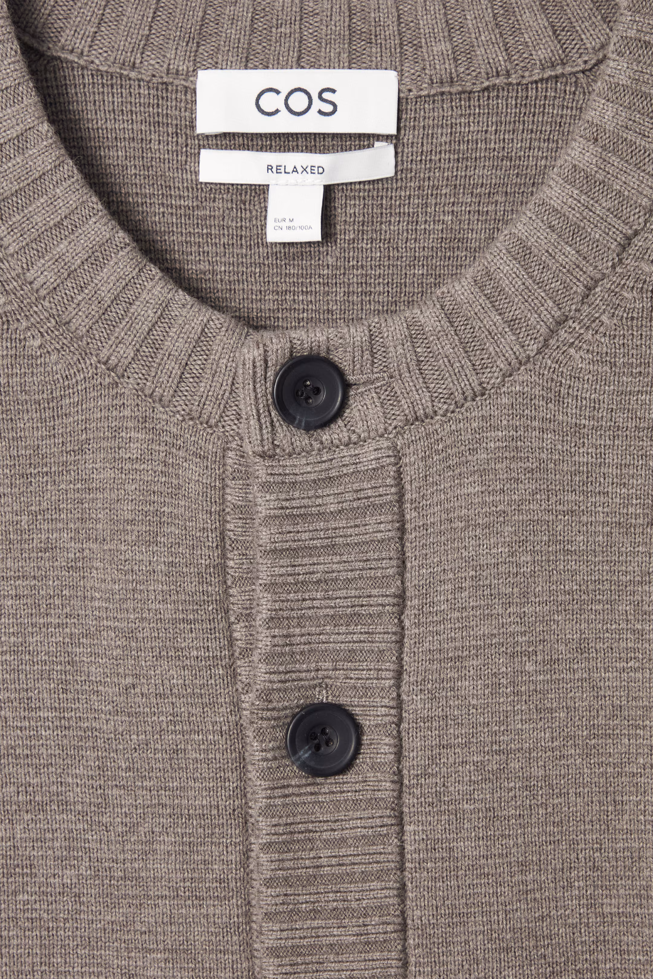 WOOL-BLEND CREW-NECK CARDIGAN