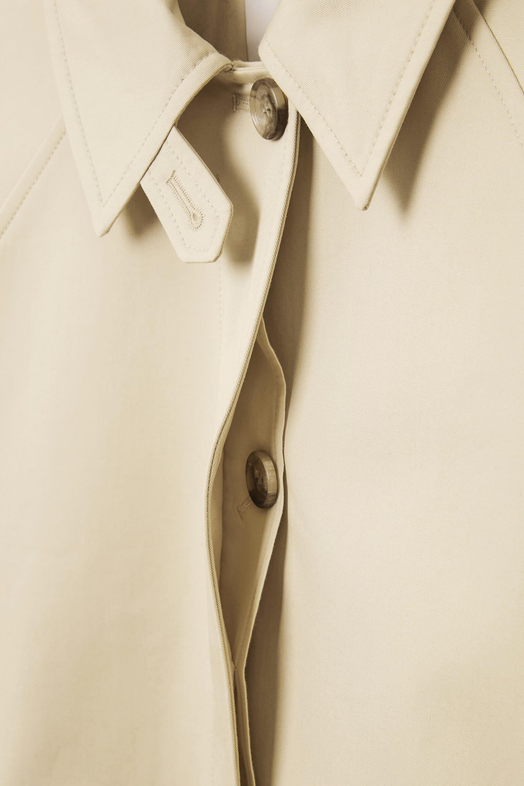 SHORT TWILL TRENCH COAT