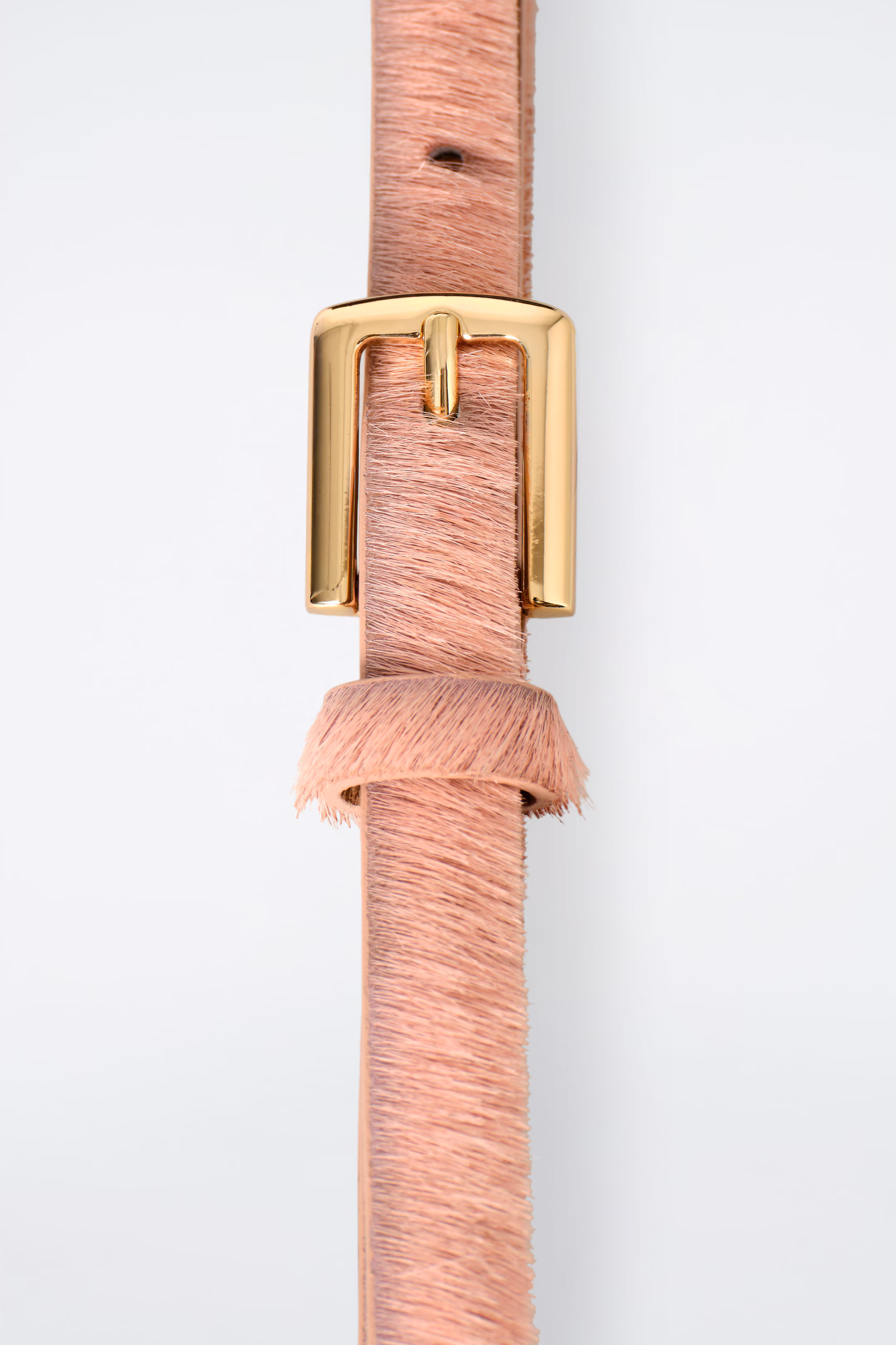 SKINNY PONY-HAIR BELT