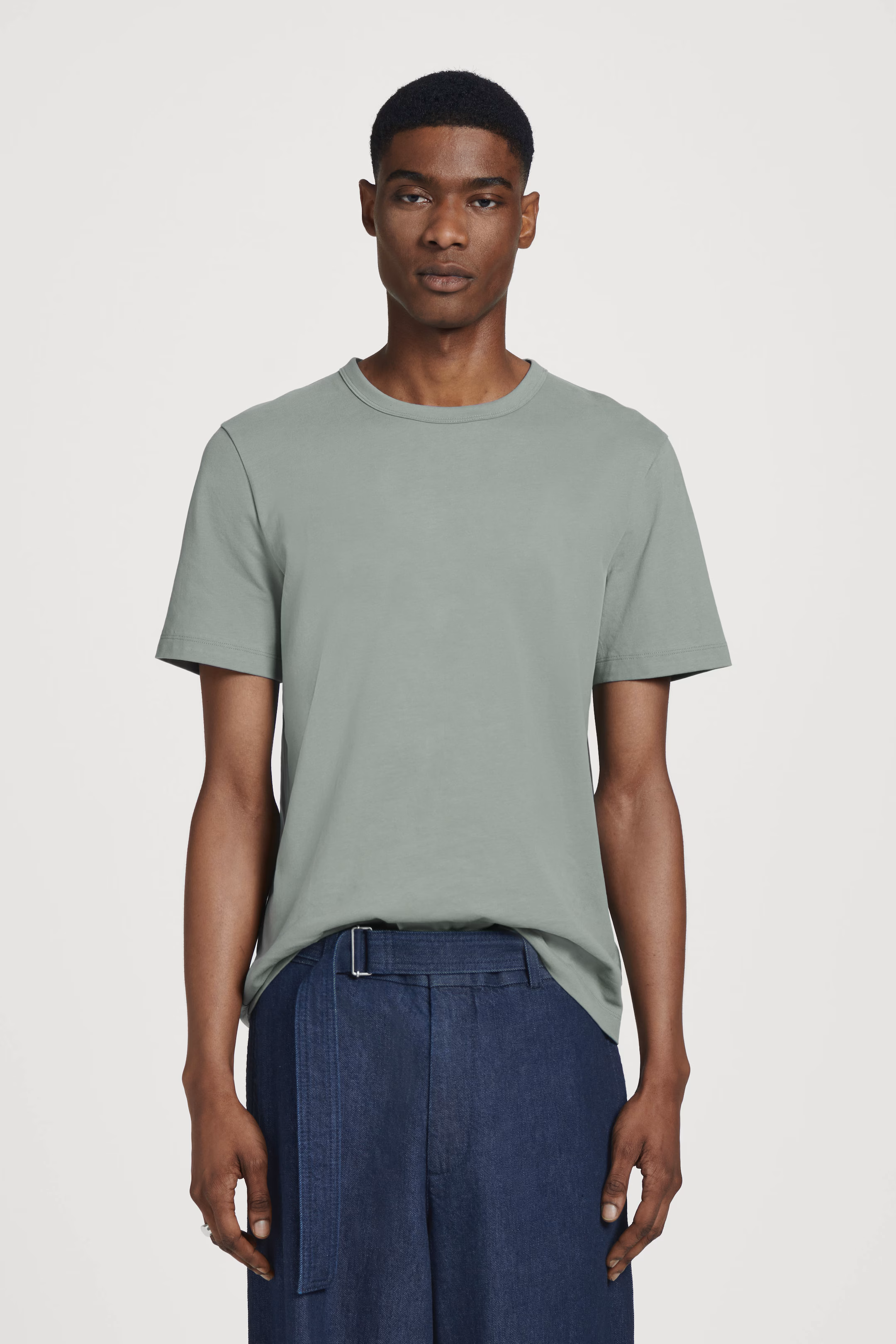 REGULAR LIGHTWEIGHT BRUSHED-COTTON T-SHIRT