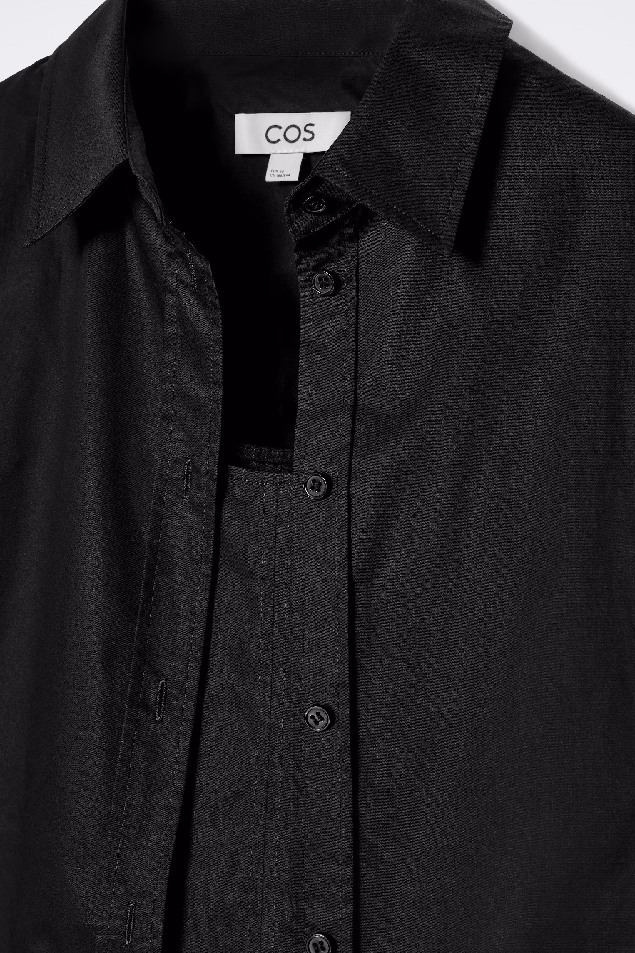 LAYERED TRAPEZE SHIRT DRESS