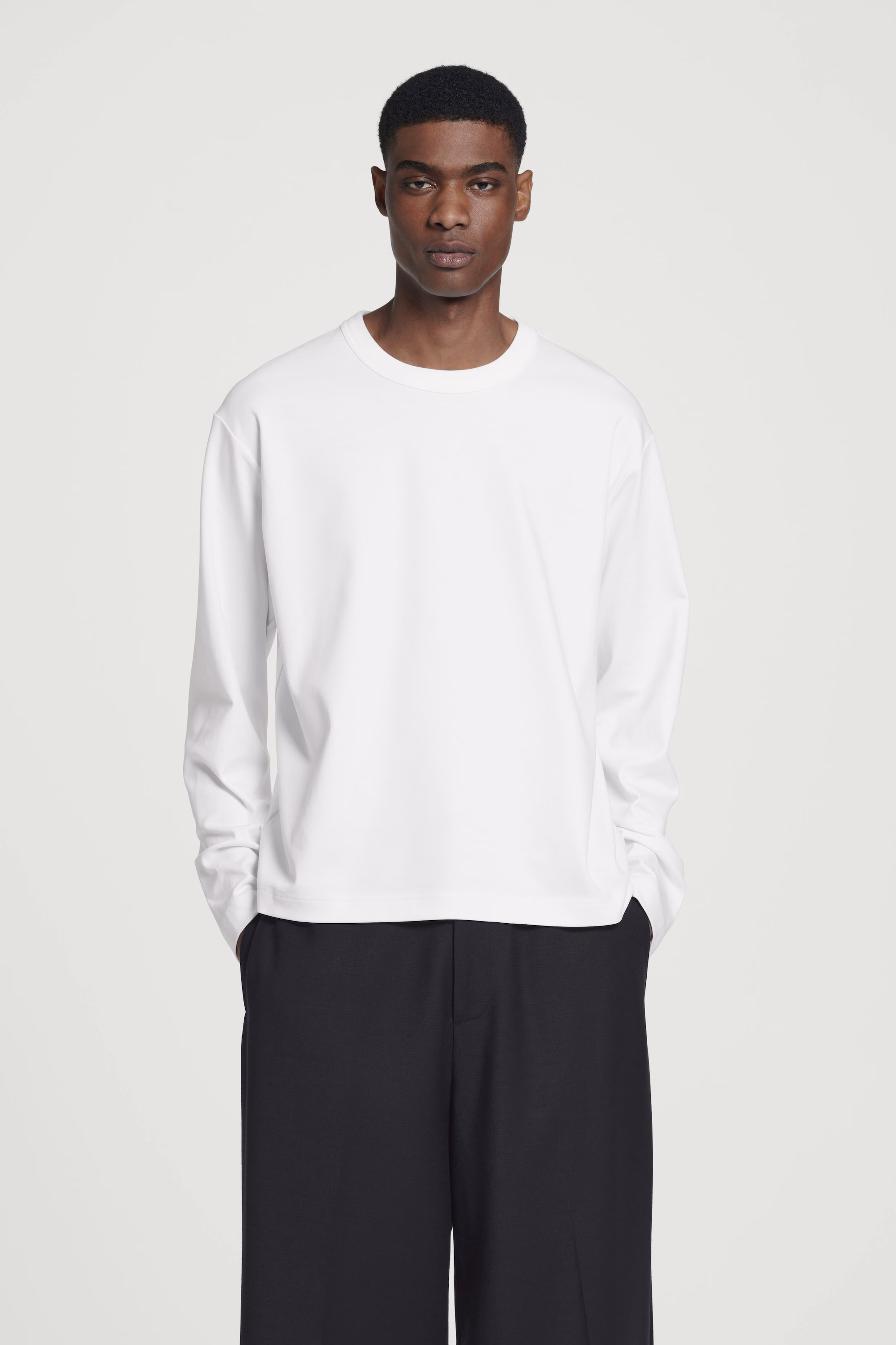 RELAXED COTTON-JERSEY LONG-SLEEVED T-SHIRT