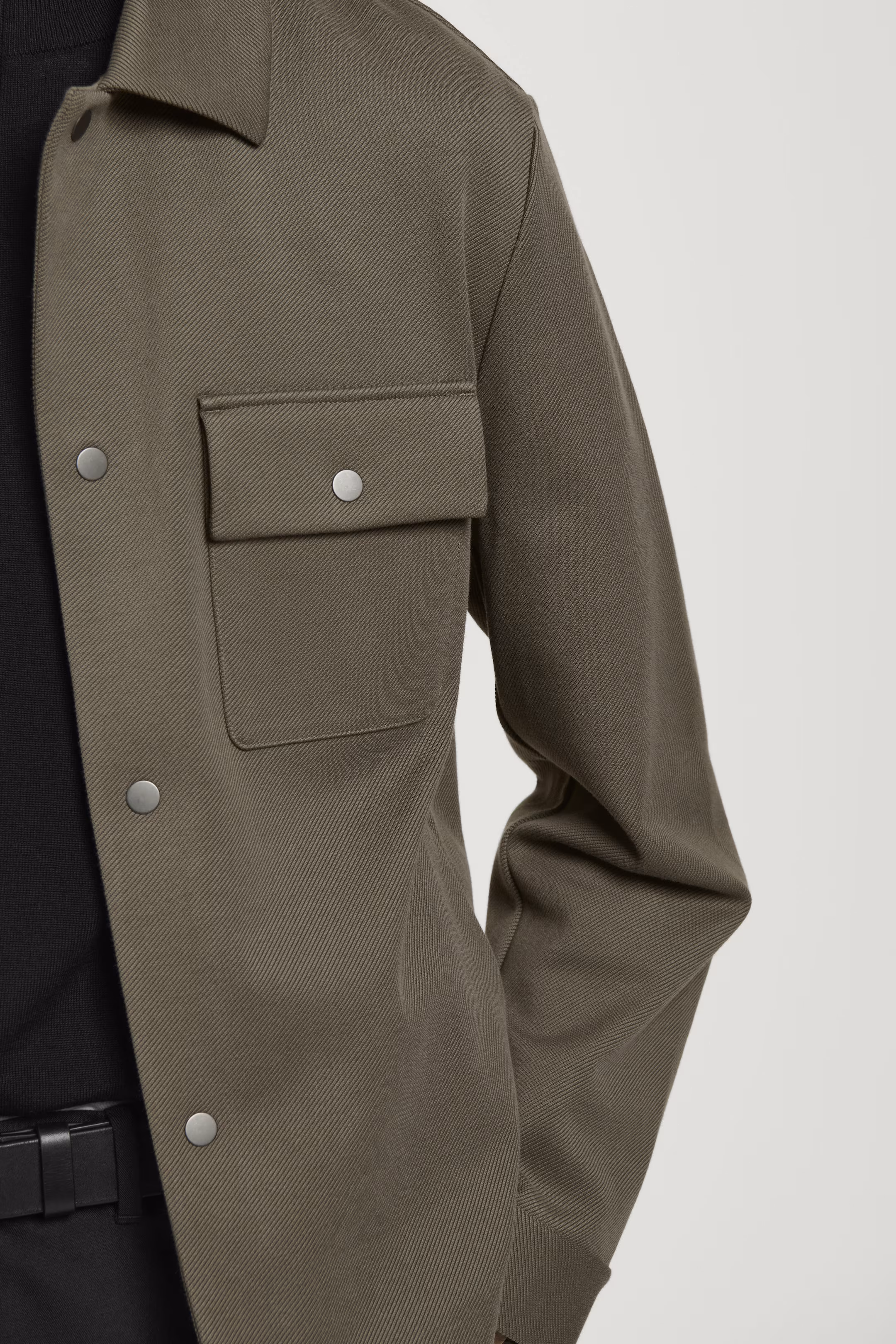 JERSEY-TWILL SHIRT JACKET