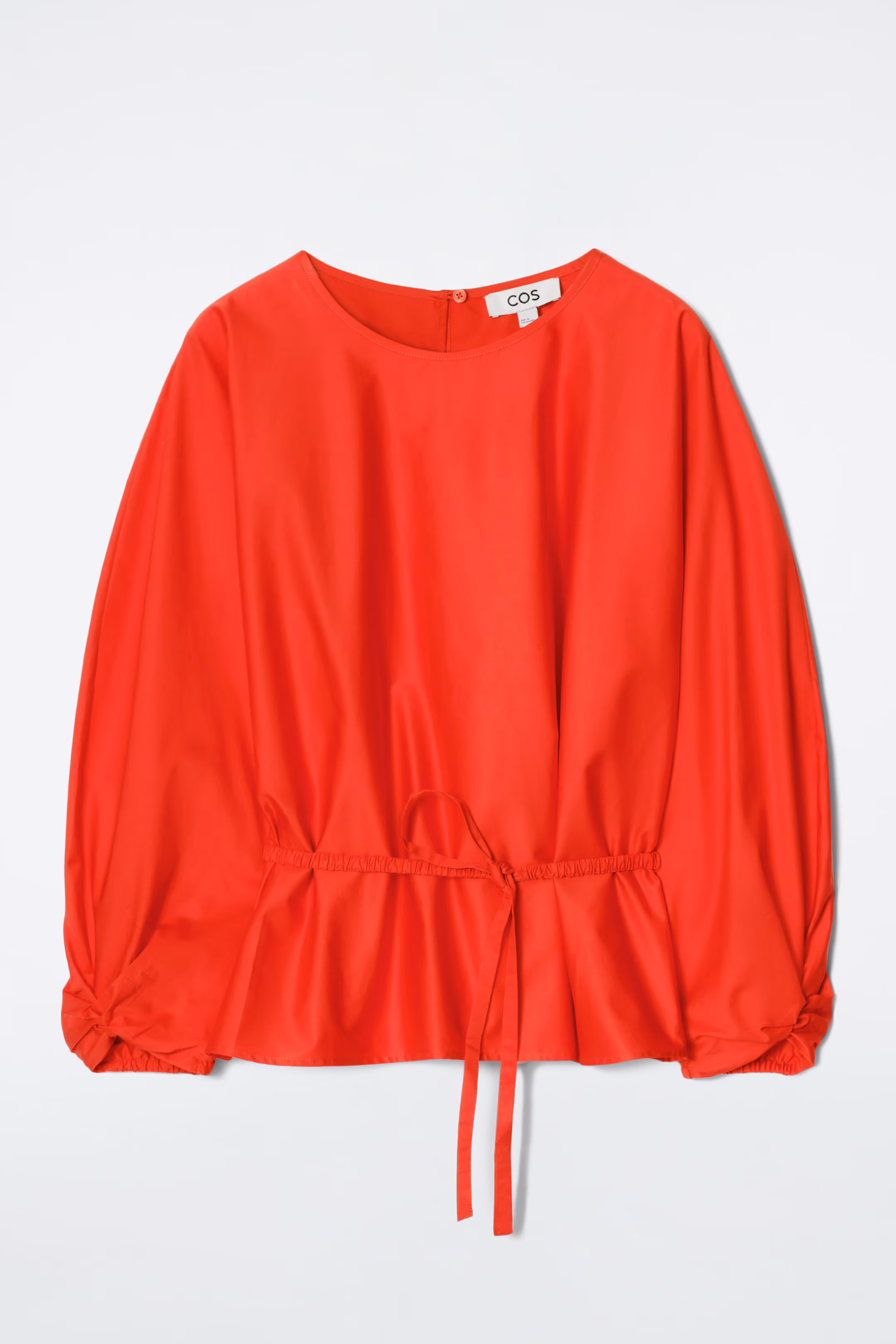 DRAWSTRING PEPLUM BLOUSE