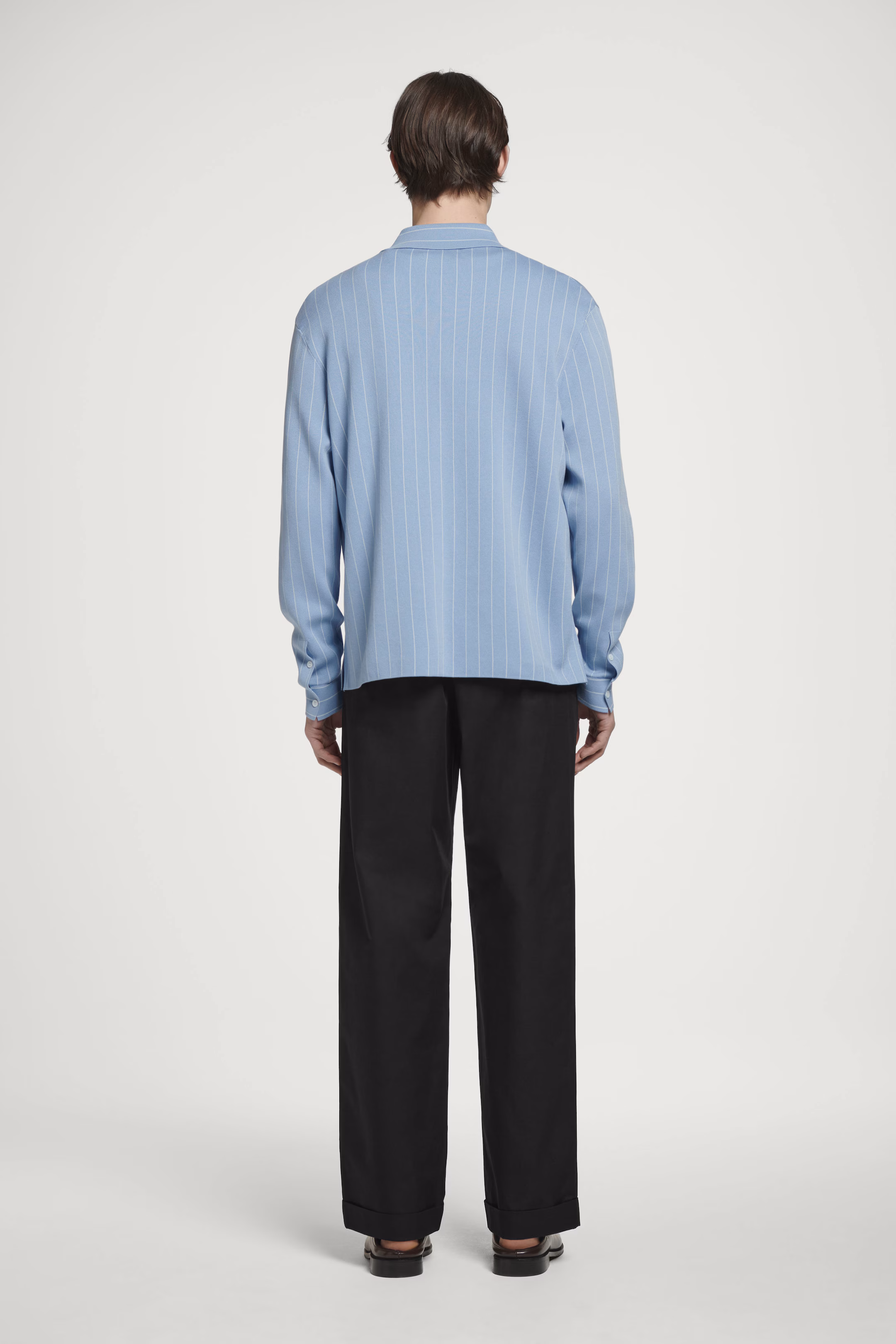 RELAXED STRIPED KNITTED COTTON SHIRT