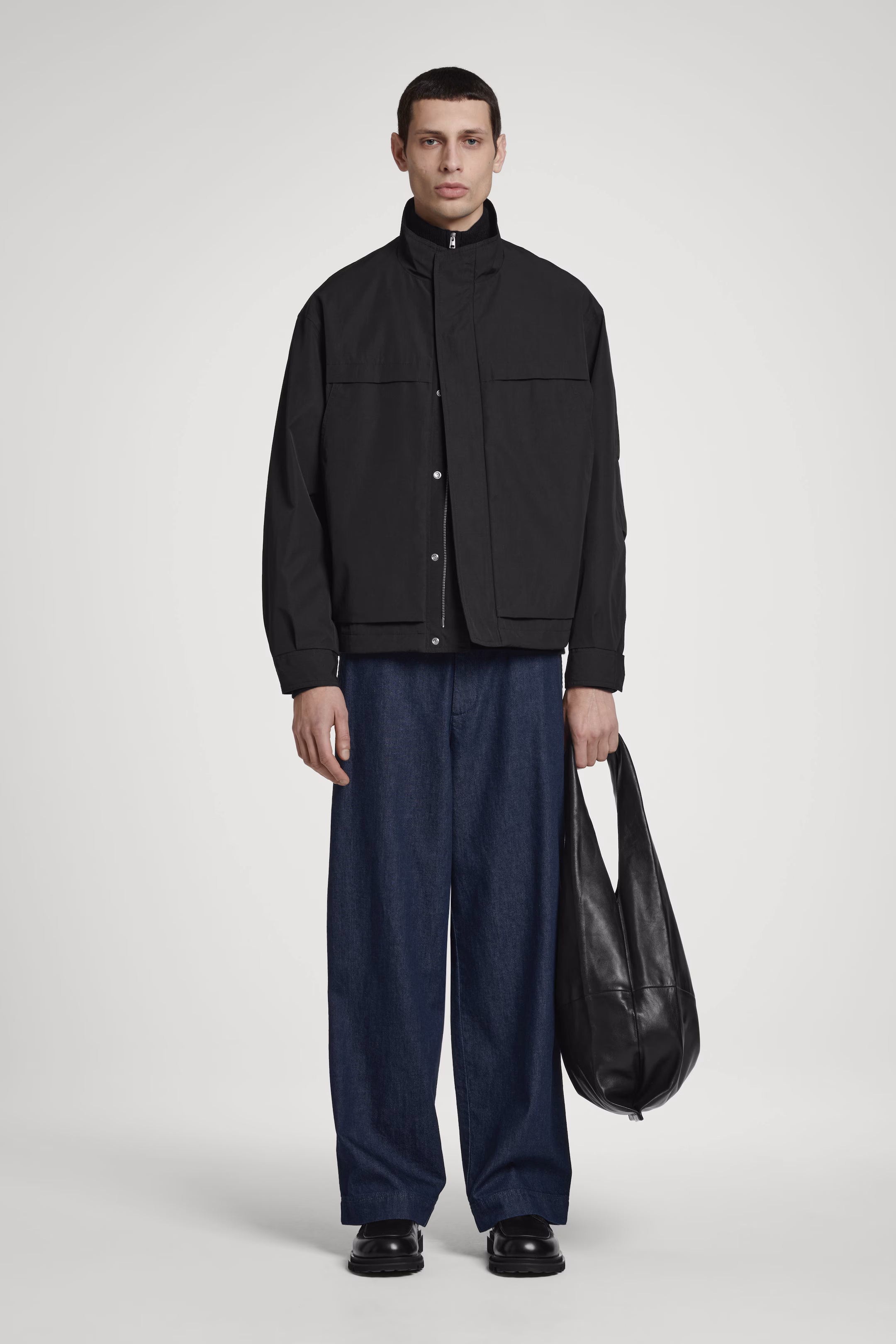 TWILL UTILITY BOMBER JACKET