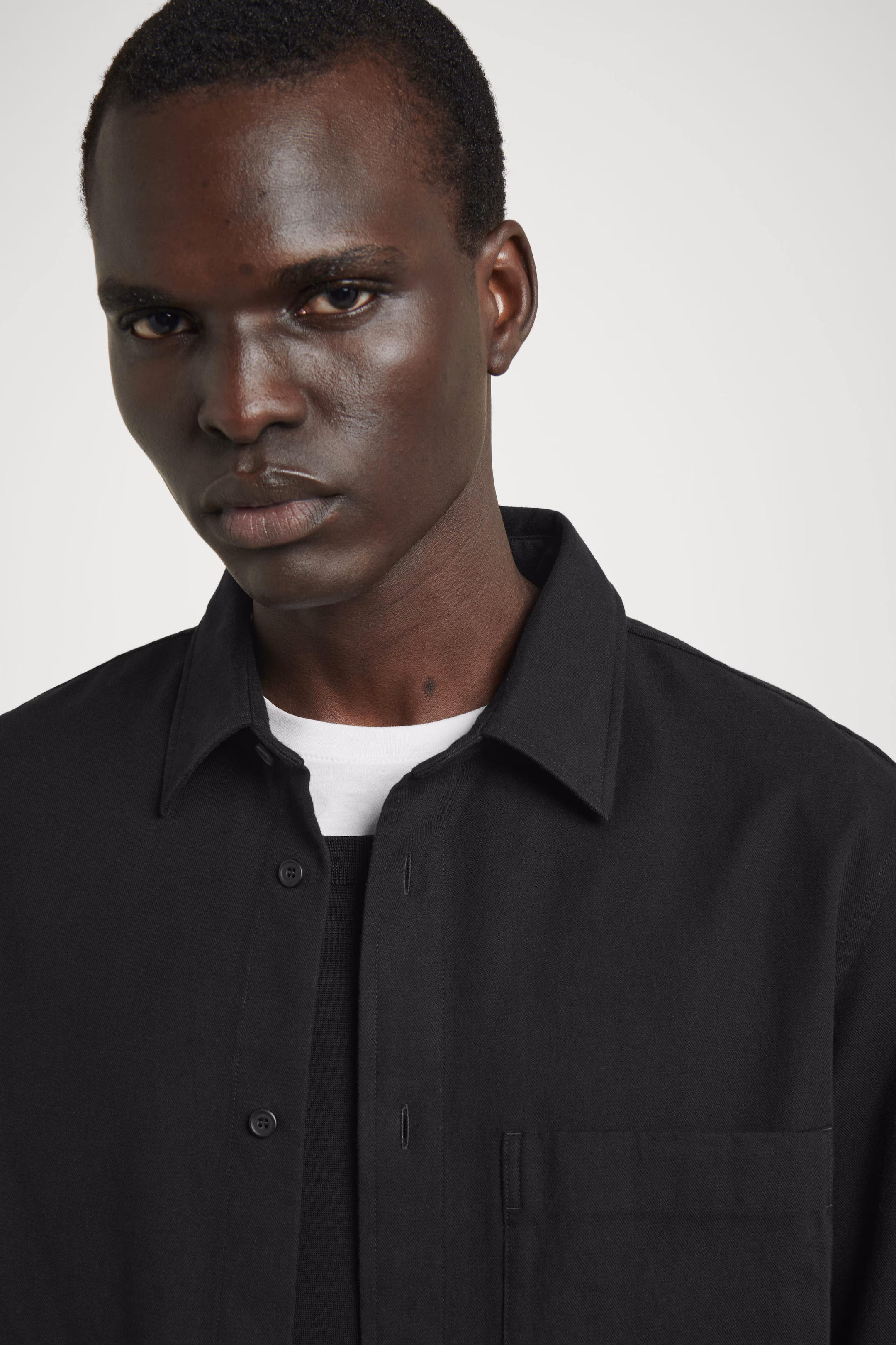 RELAXED BRUSHED COTTON-BLEND SHIRT