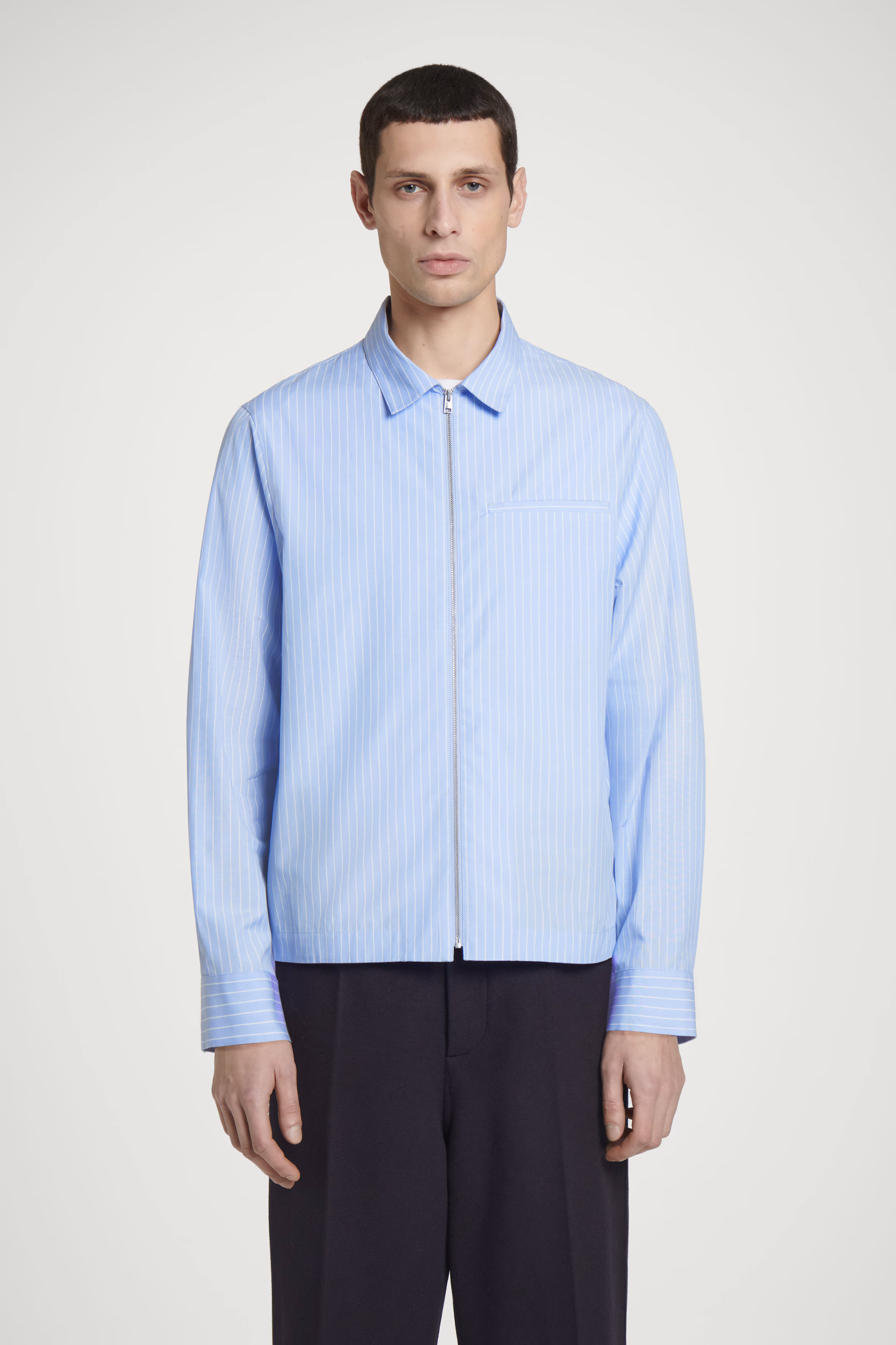 ZIPPED TWILL SHIRT