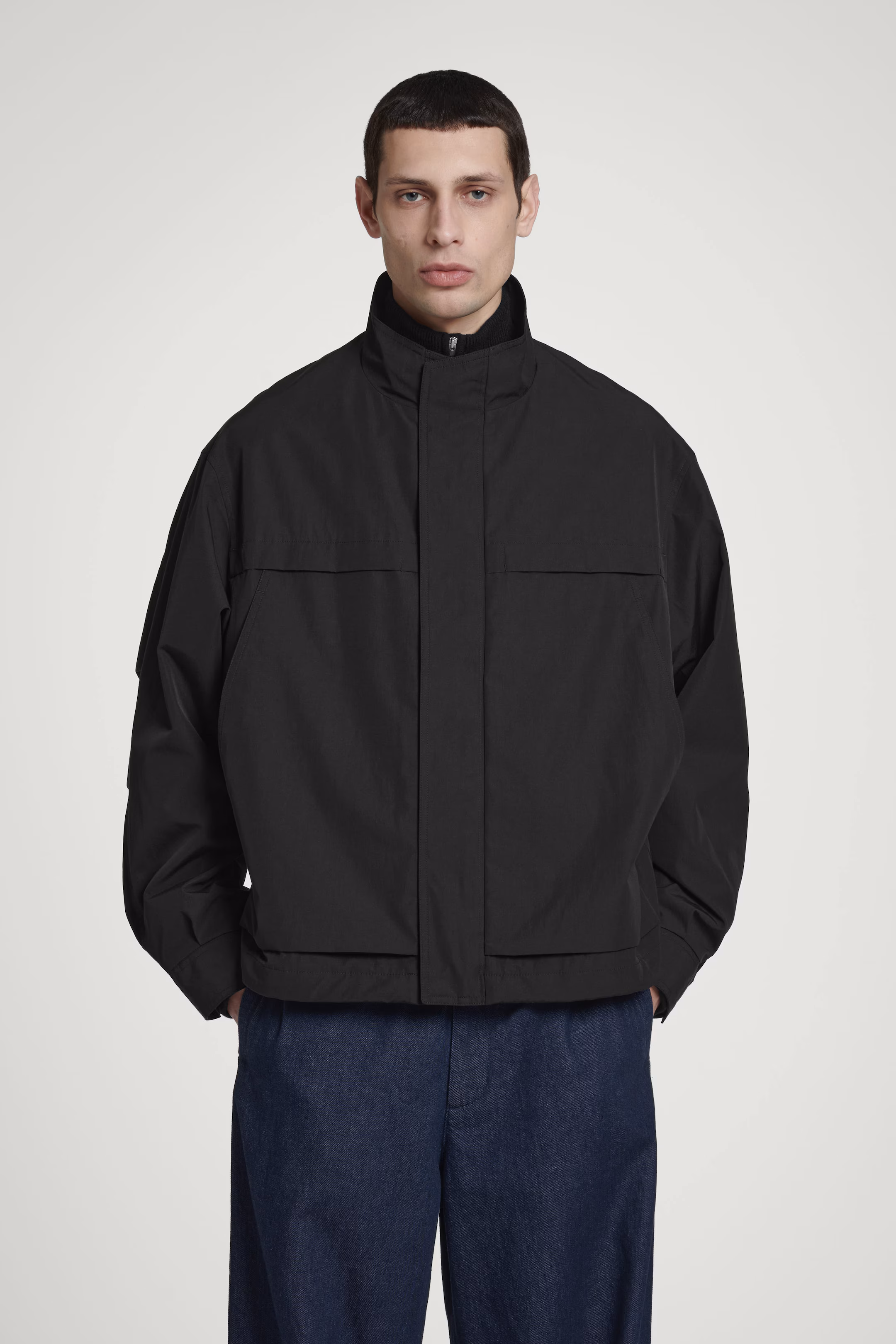 TWILL UTILITY BOMBER JACKET