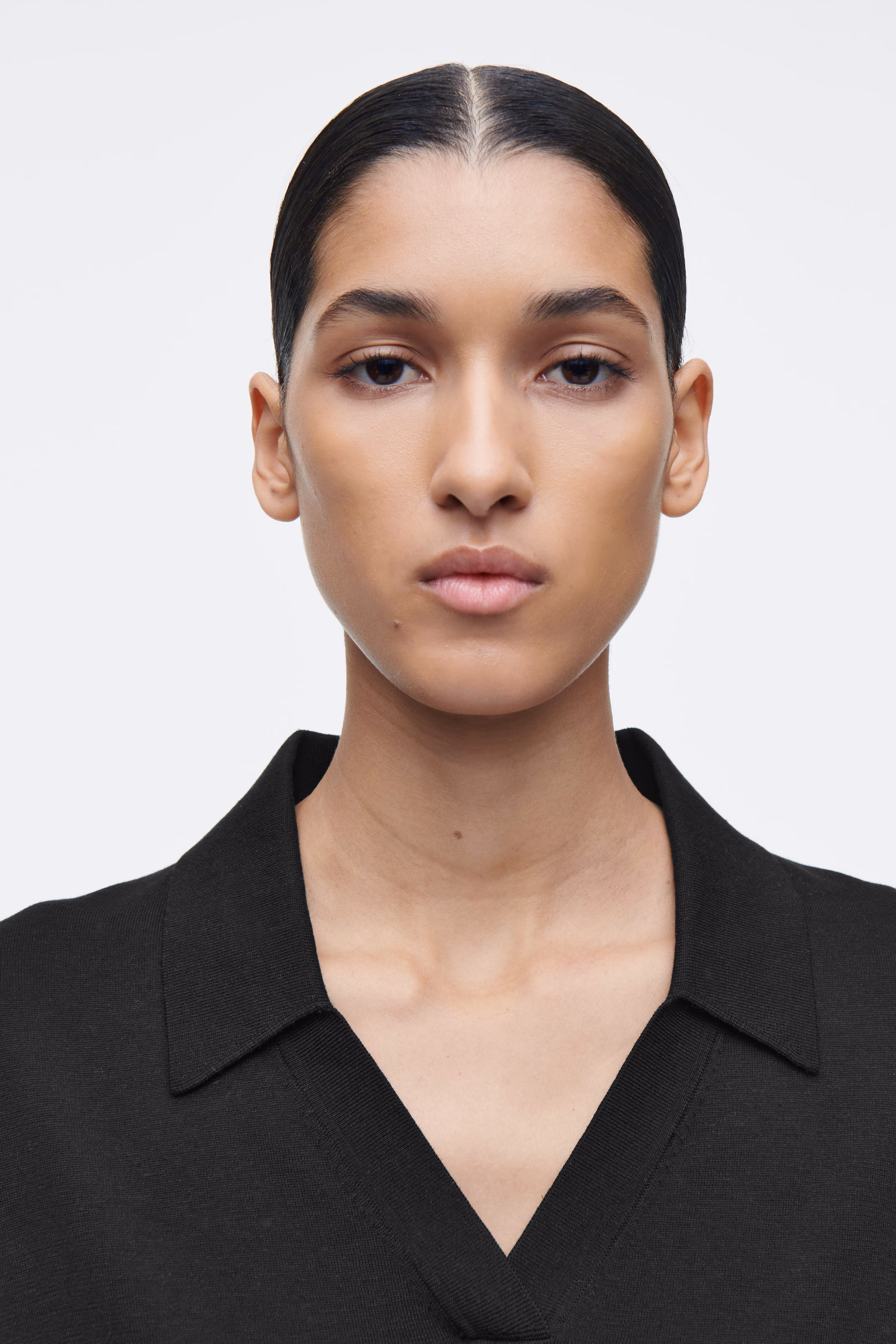 KNITTED SILK POLO SHIRT