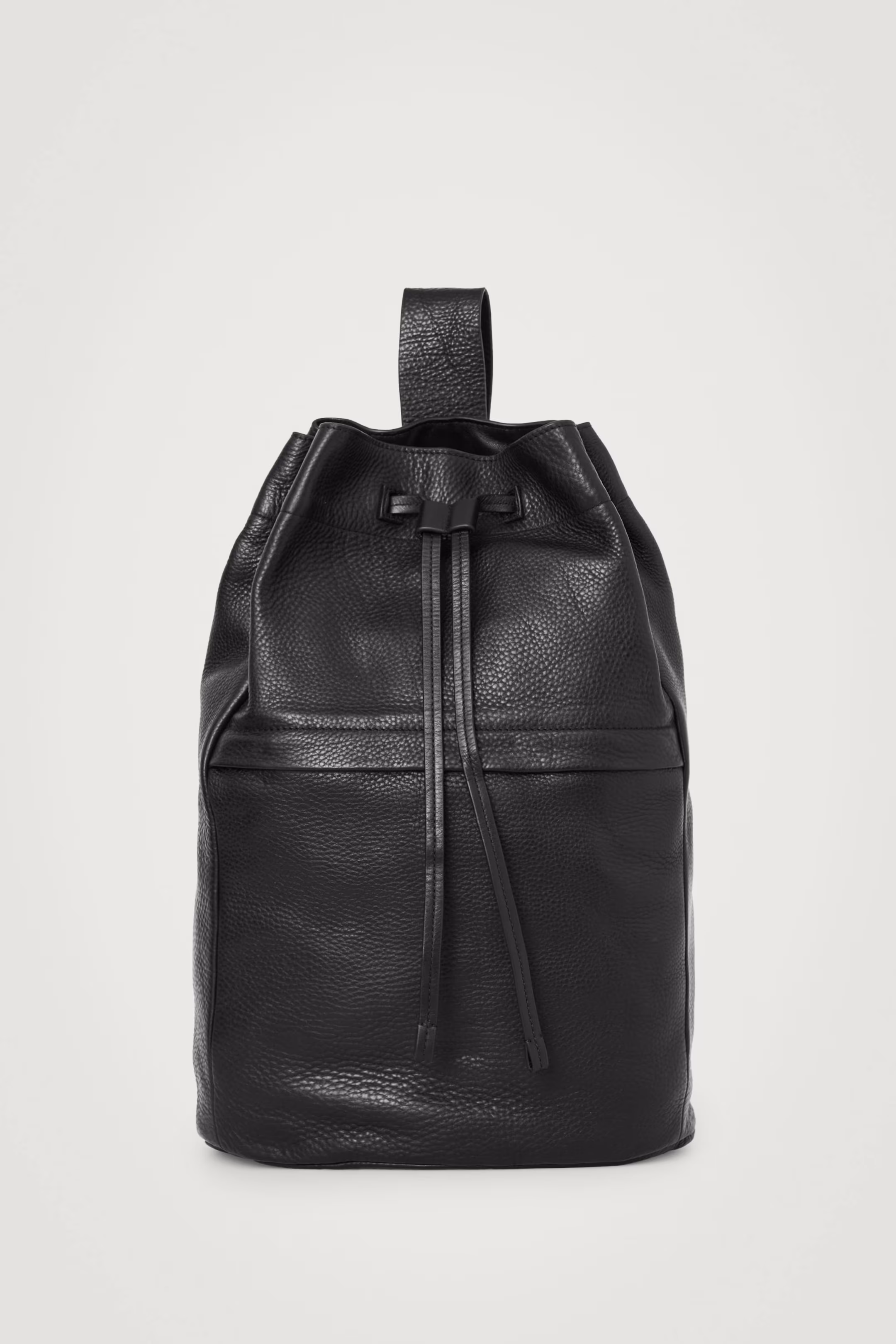 DRAWSTRING DUFFLE BAG - LEATHER