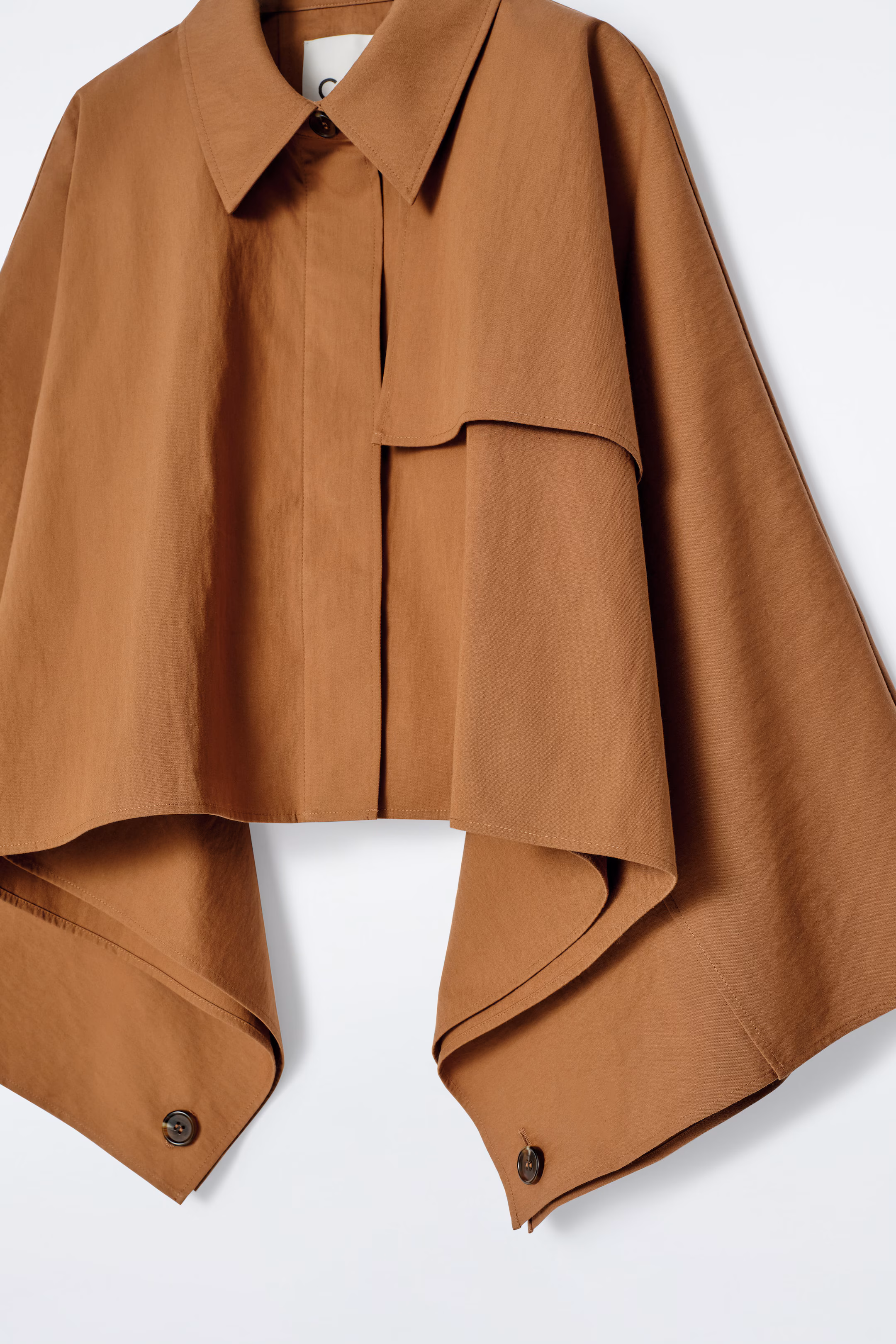 OVERSIZED CROPPED TRENCH COAT CAPE