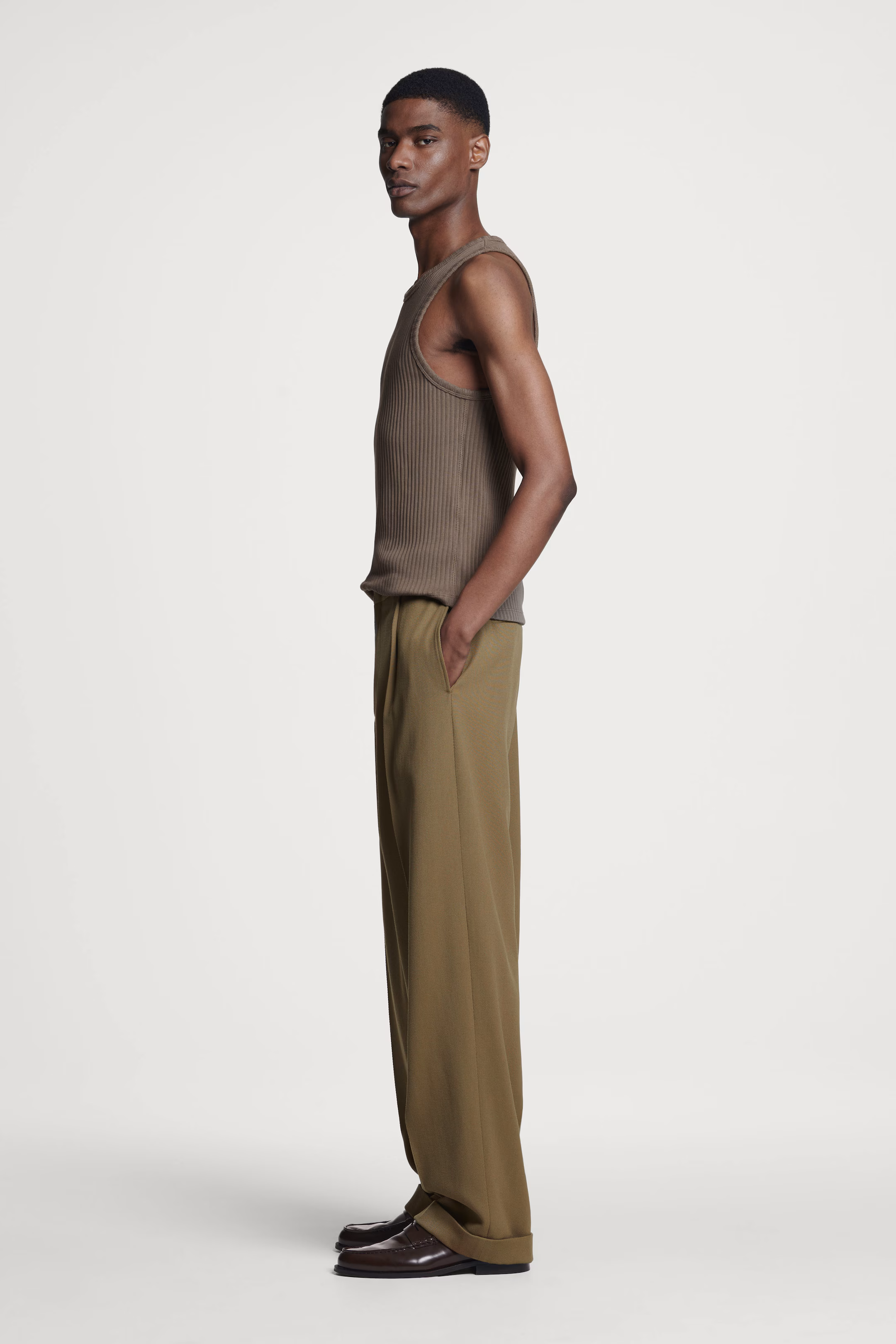 SLIM RIBBED COTTON TANK TOP