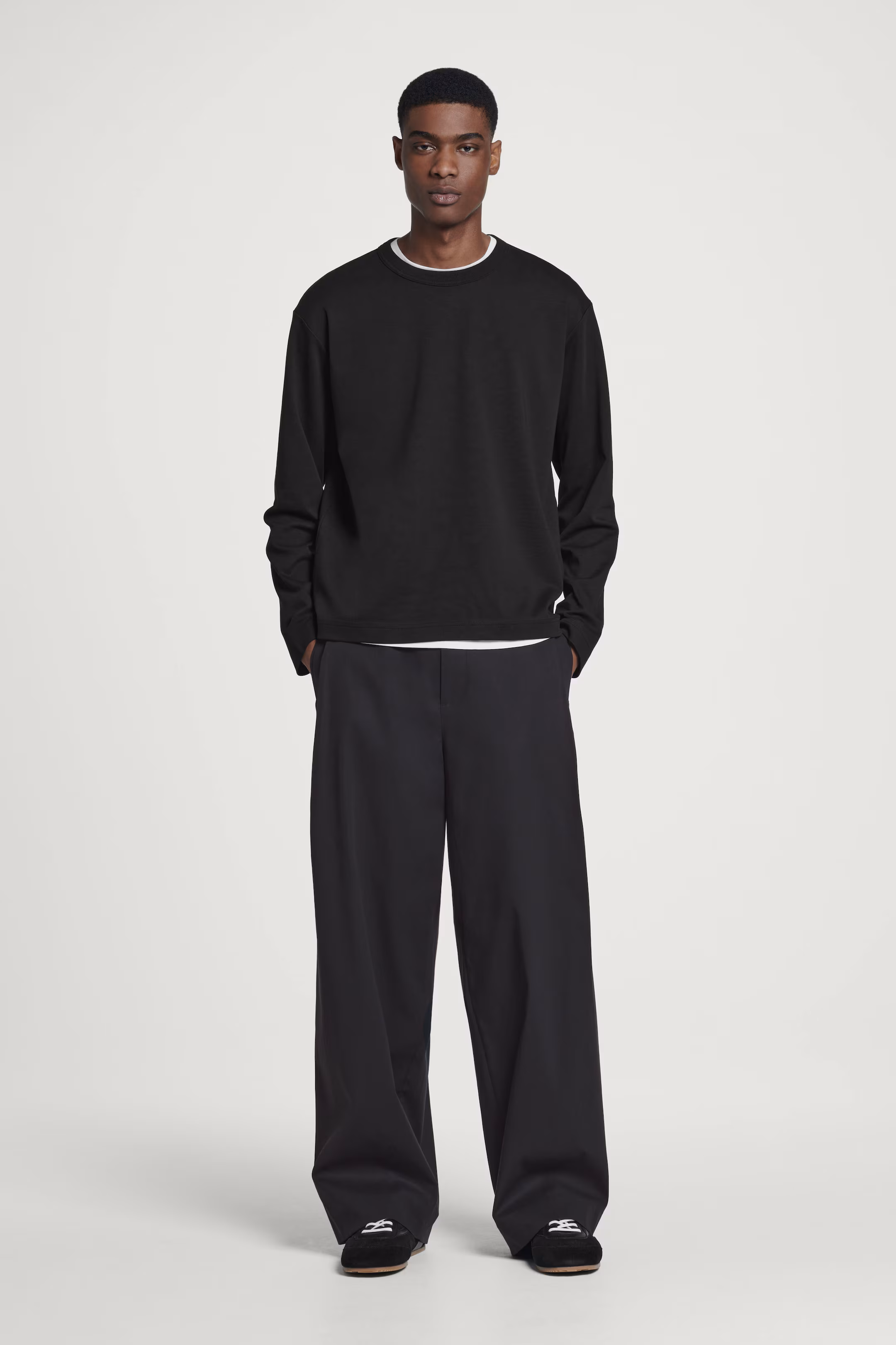 RELAXED COTTON-JERSEY LONG-SLEEVED T-SHIRT