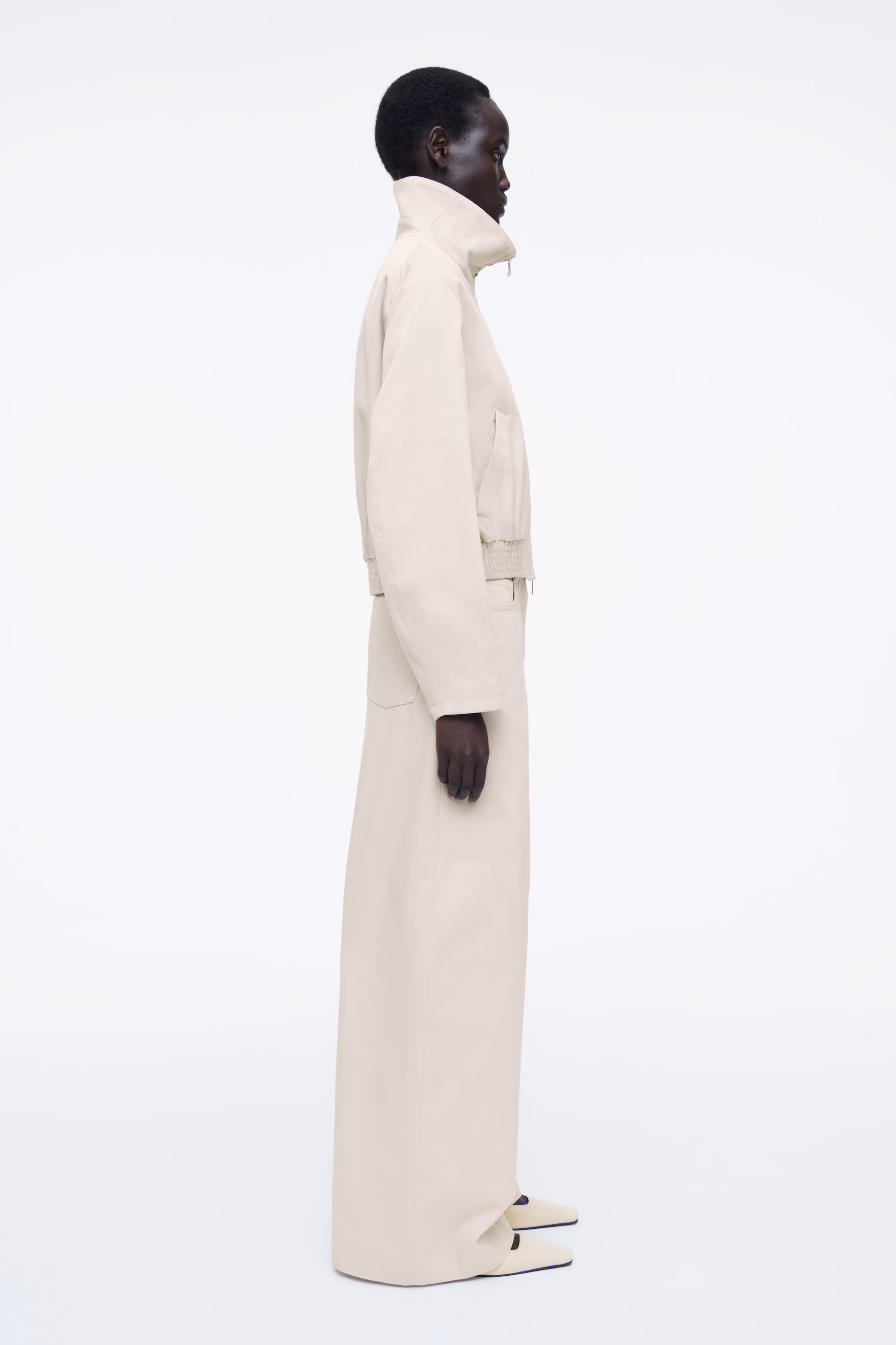 WIDE-LEG COTTON TROUSERS