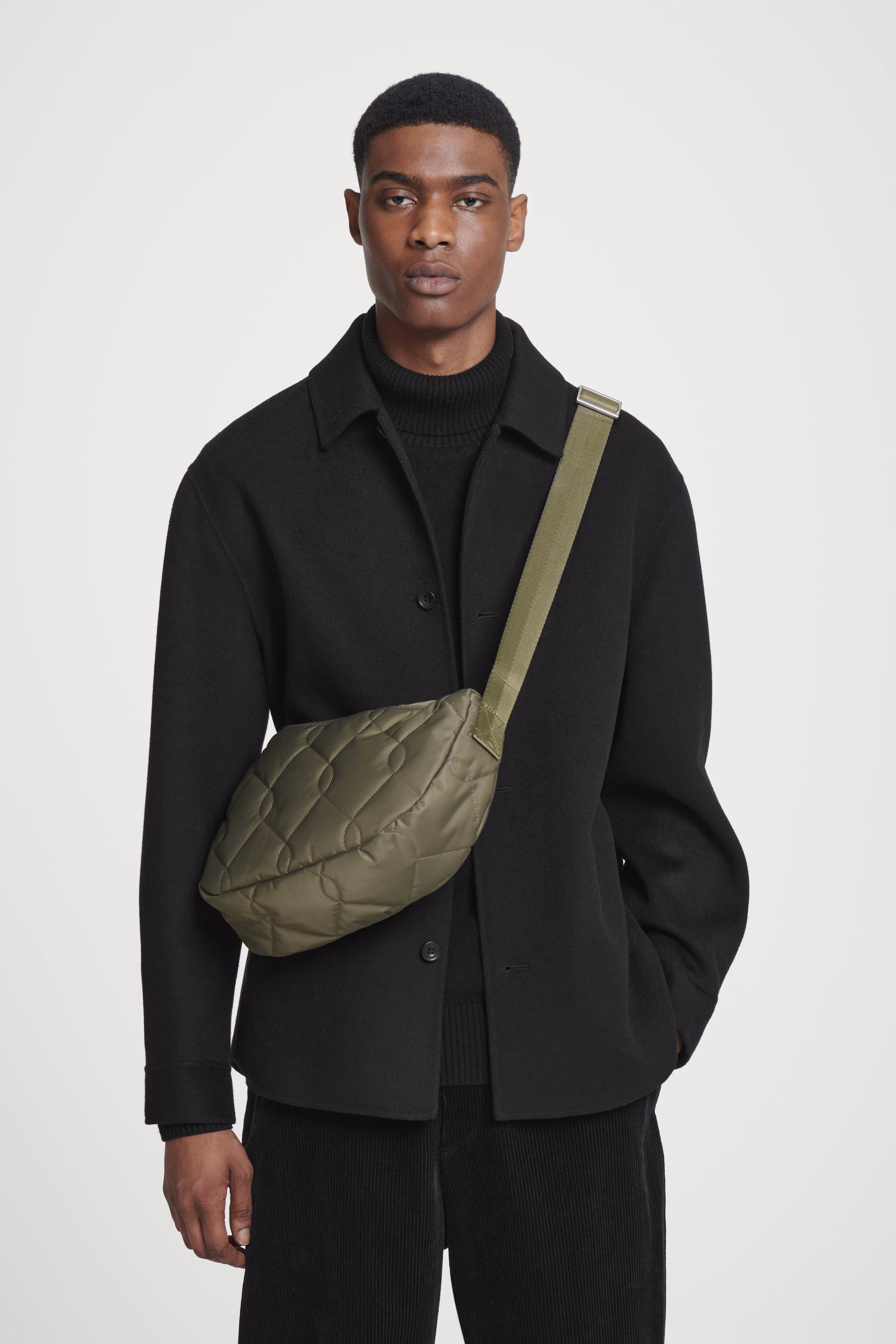 QUILTED CROSSBODY BAG - NYLON