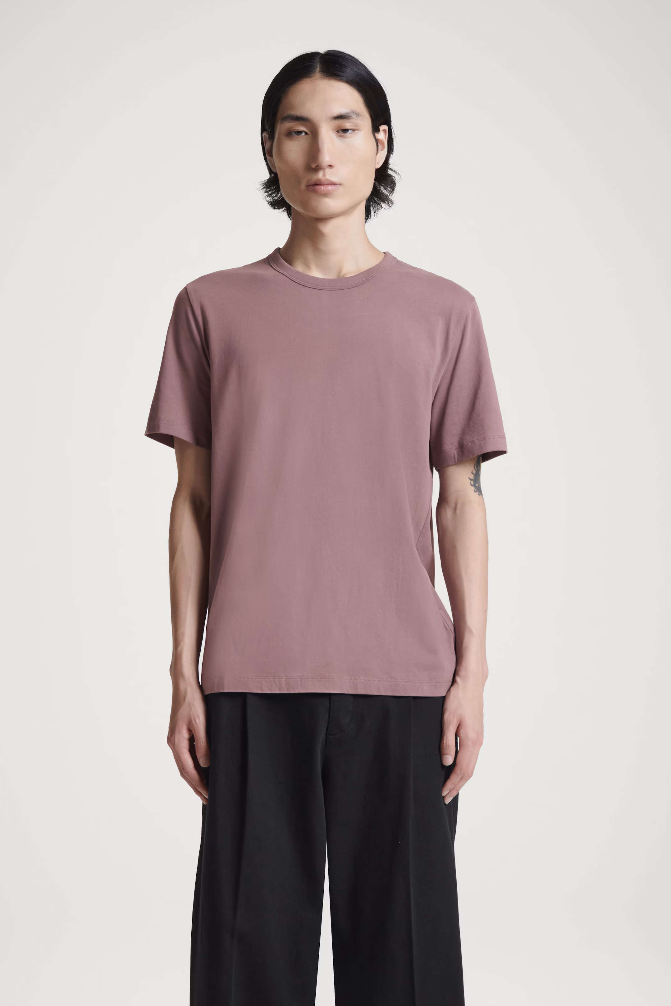 REGULAR LIGHTWEIGHT BRUSHED-COTTON T-SHIRT