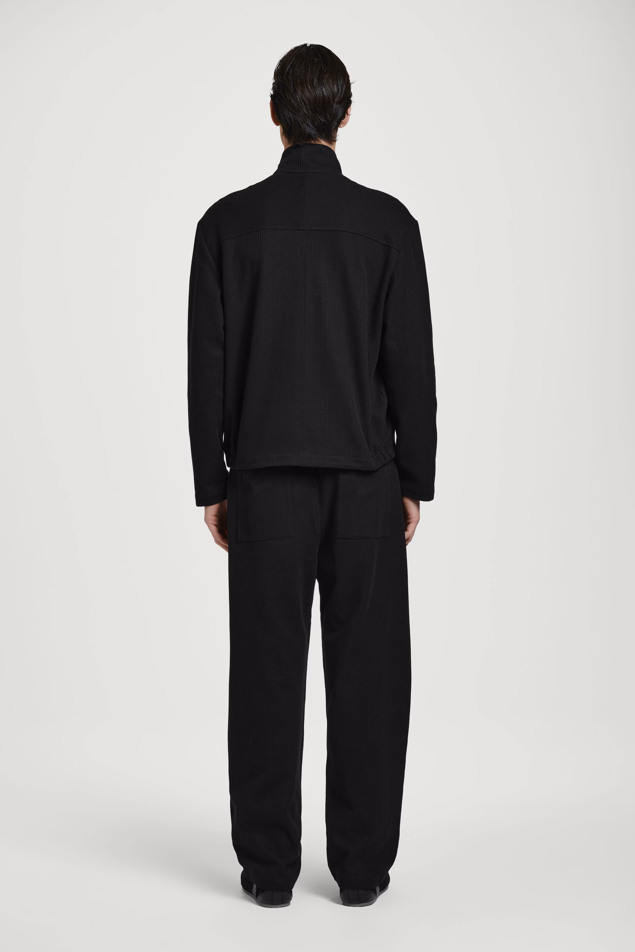 RIBBED JERSEY TRACK JACKET