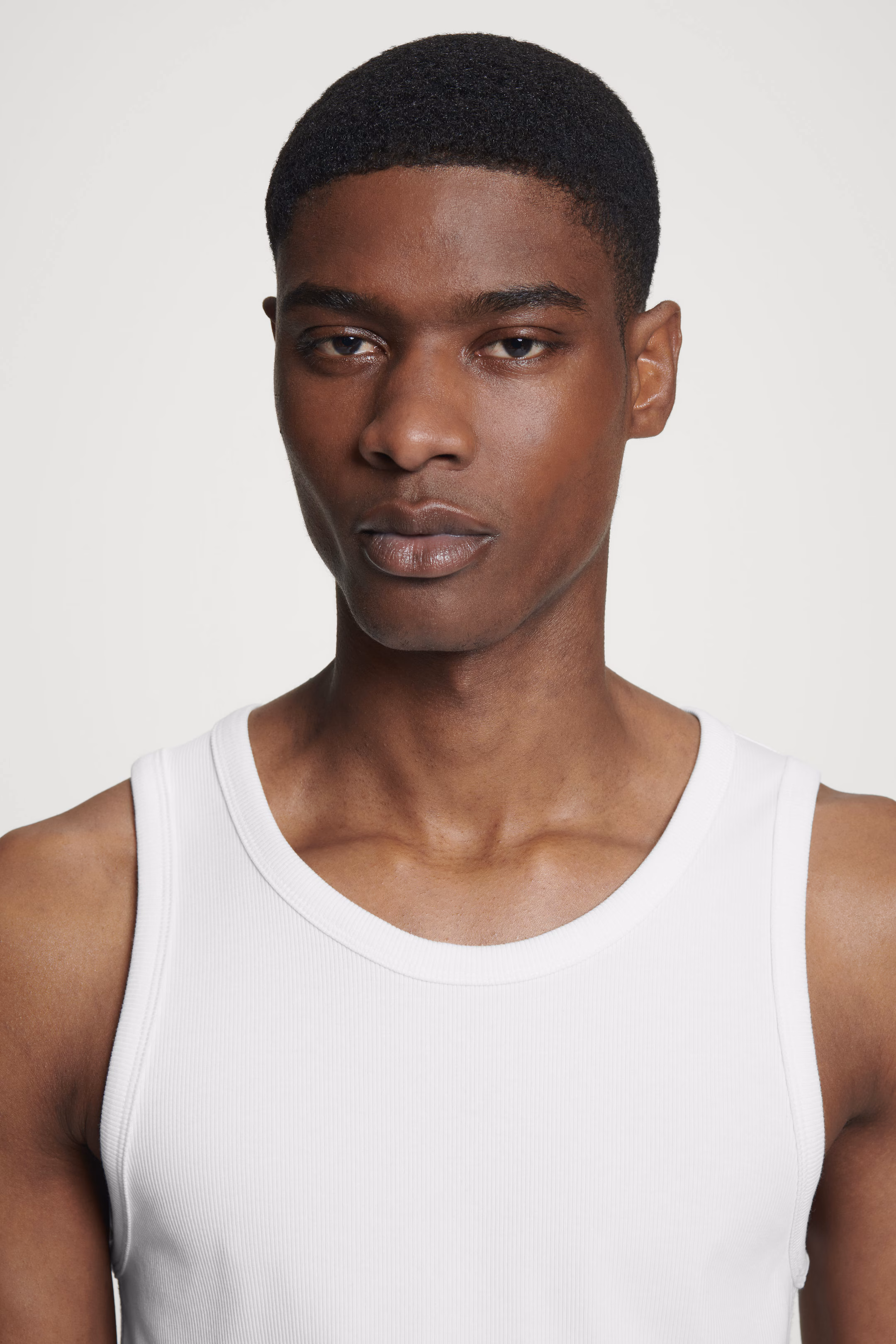 SLIM RIBBED COTTON TANK TOP