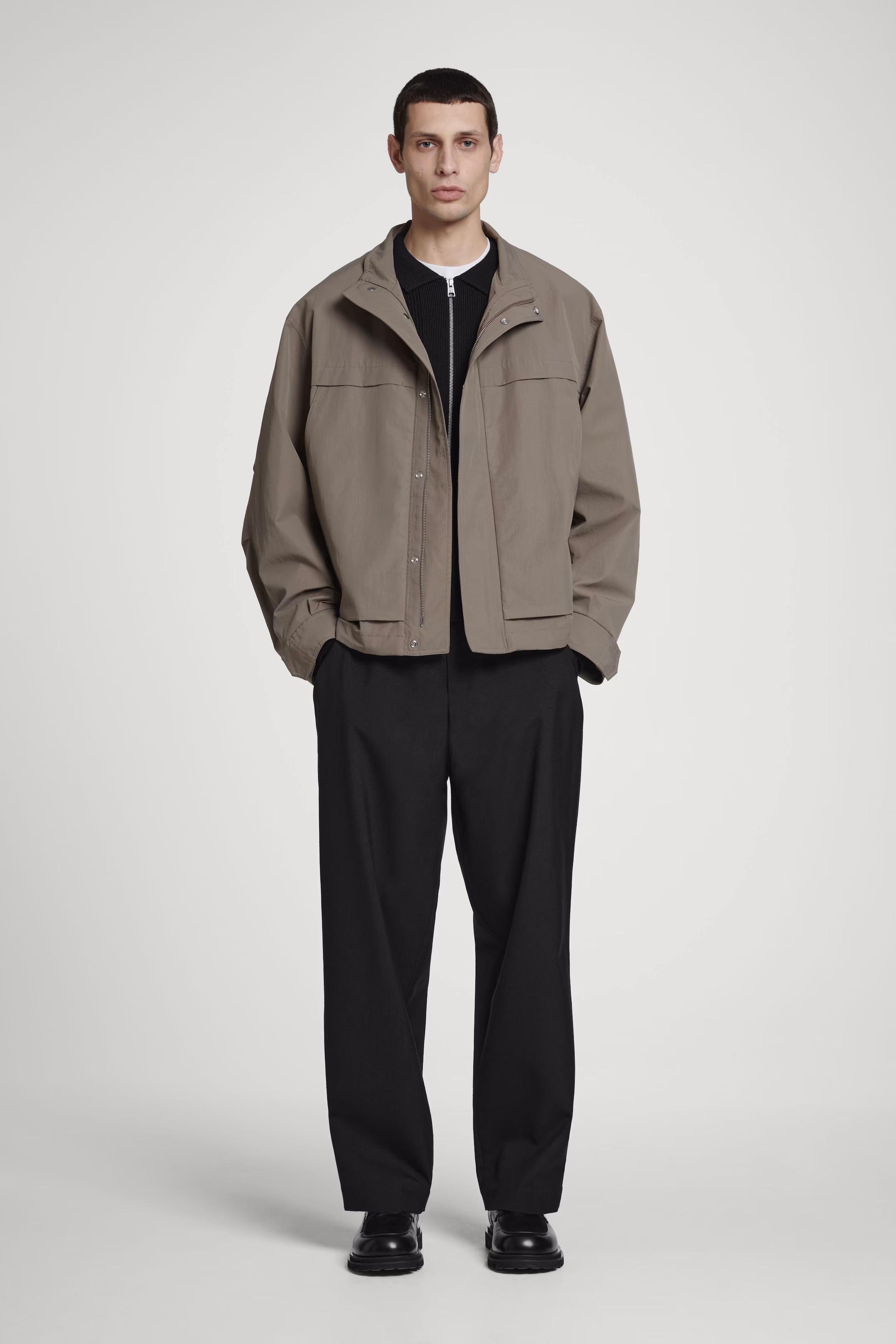 TWILL UTILITY BOMBER JACKET