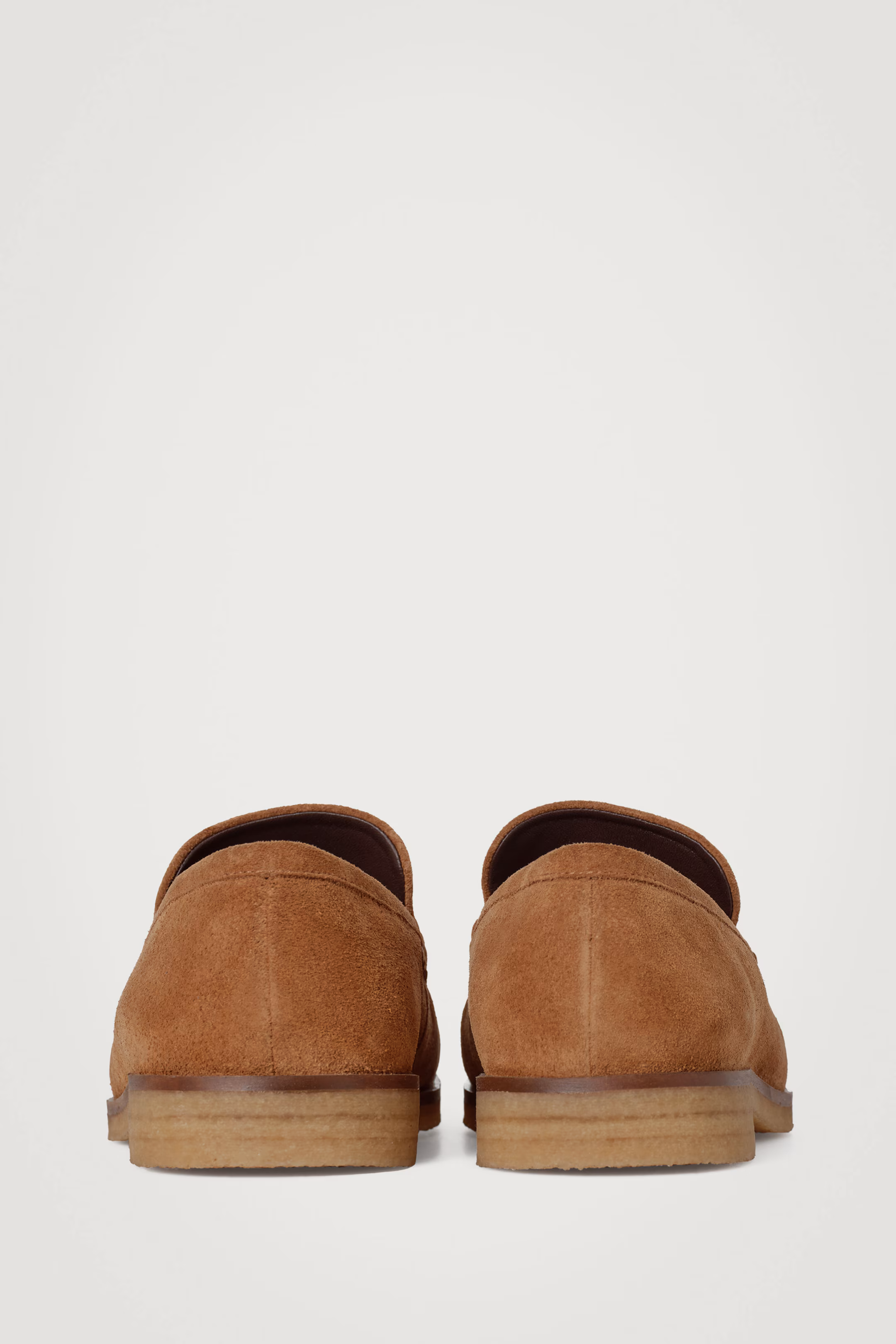 GATHERED SUEDE LOAFERS