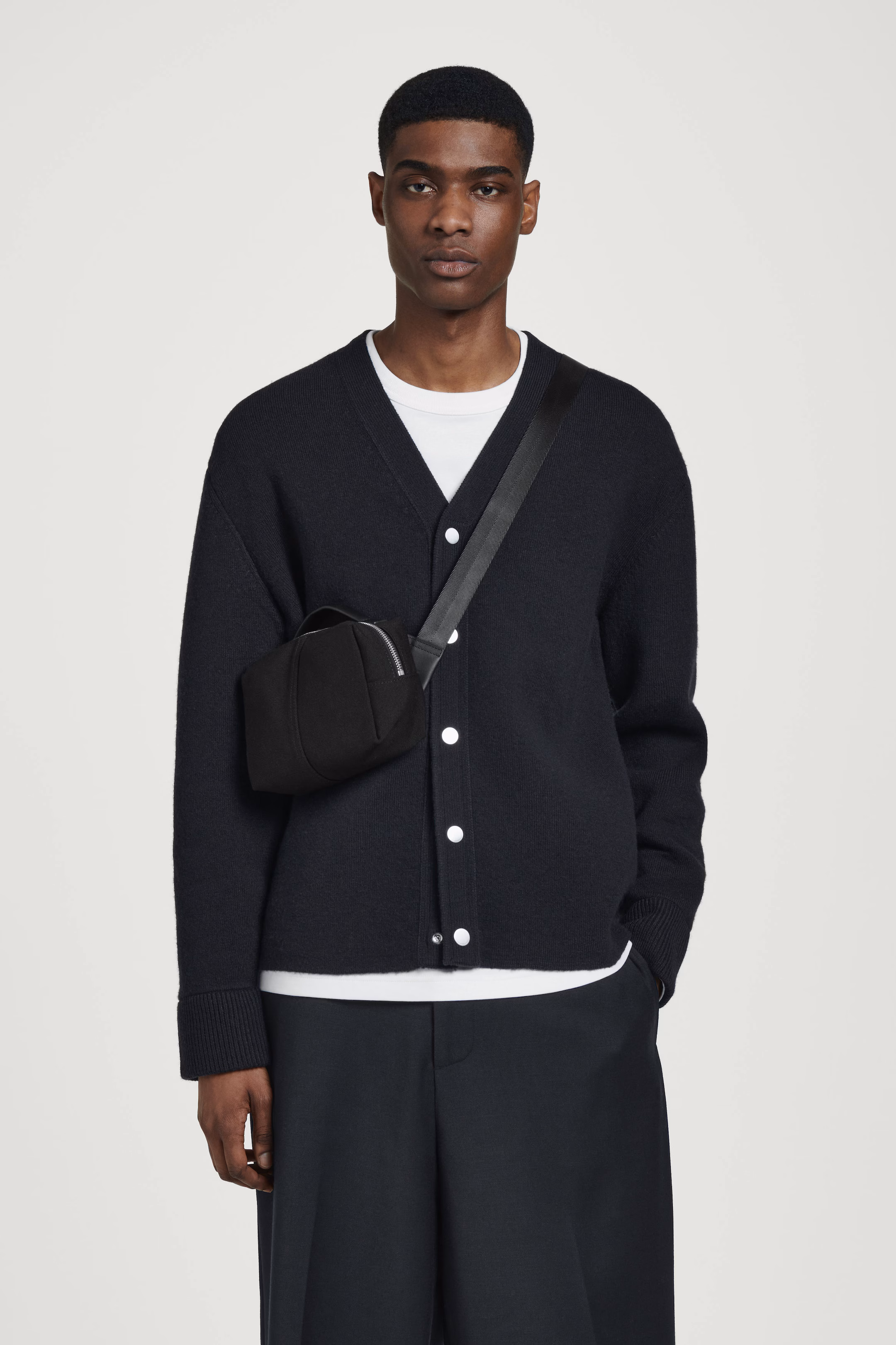 BOXY WATER-REPELLENT CROSSBODY BAG - CANVAS