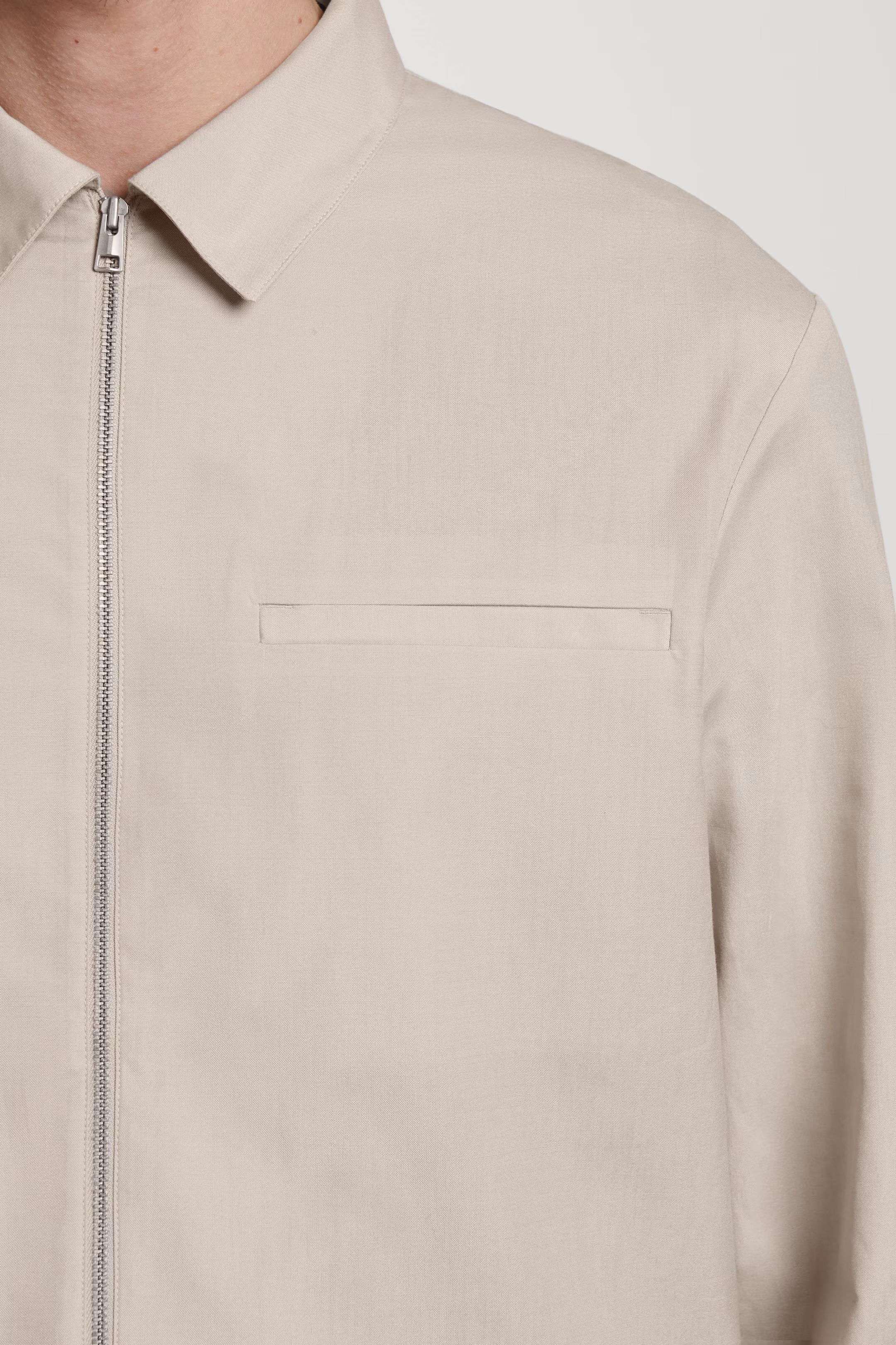 ZIPPED TWILL SHIRT