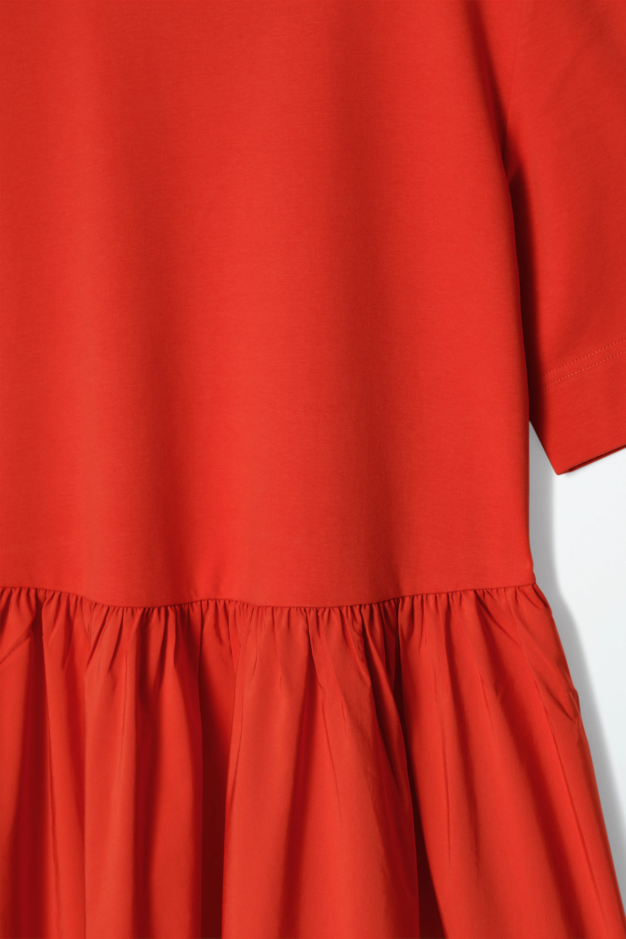 CONTRAST-PANEL MIDI DRESS