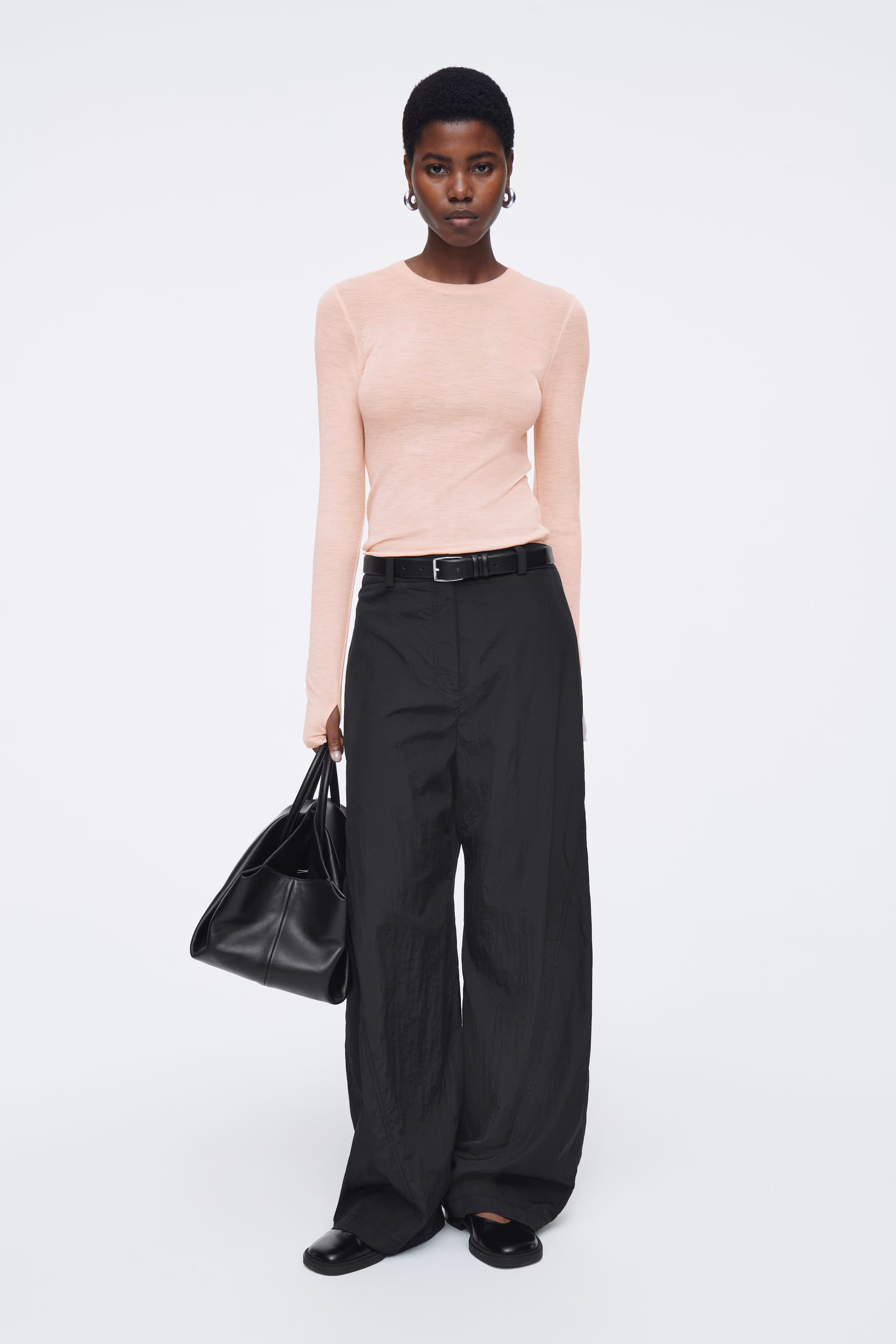 CREW-NECK MERINO WOOL TOP