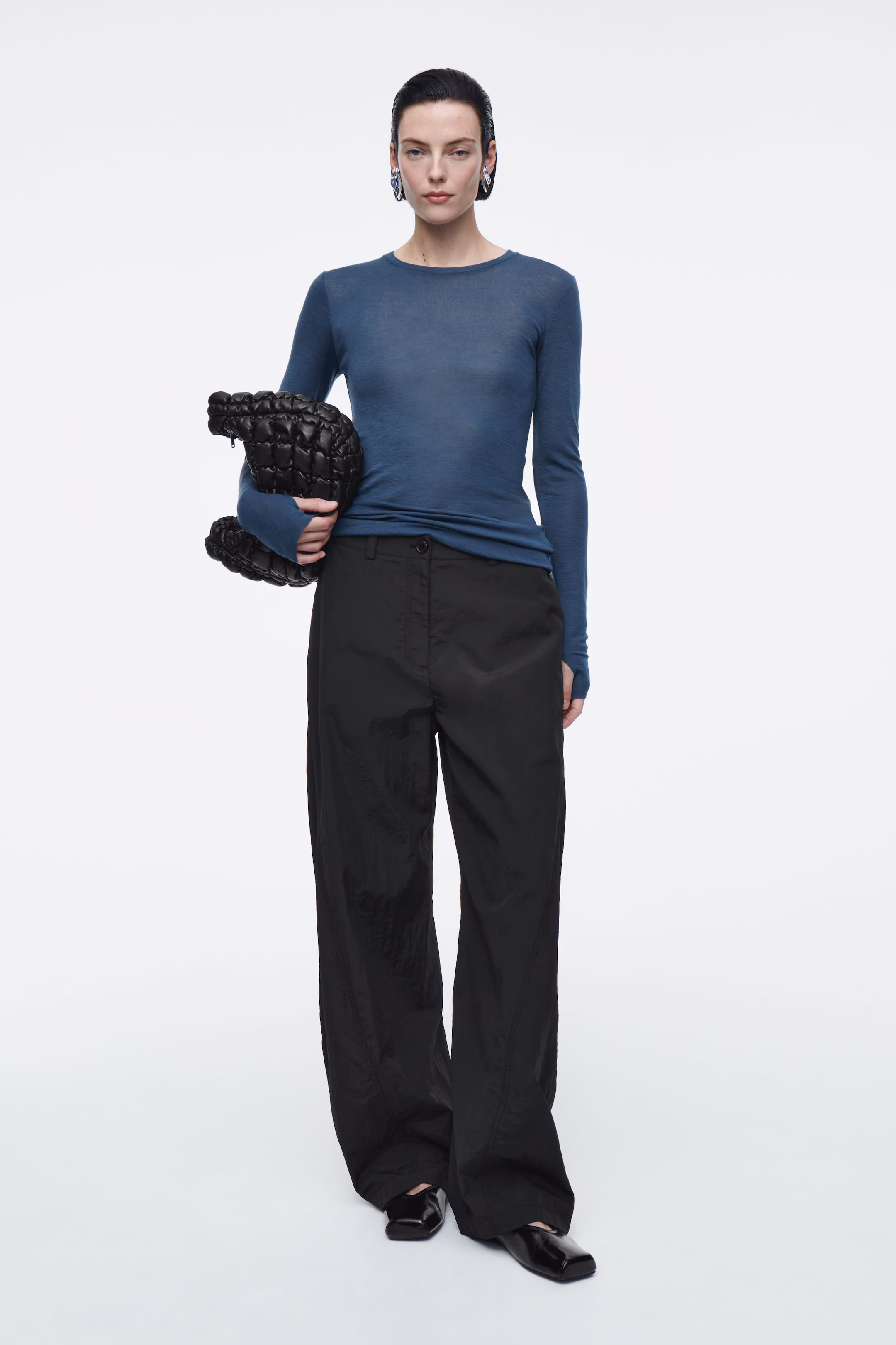 CREW-NECK MERINO WOOL TOP