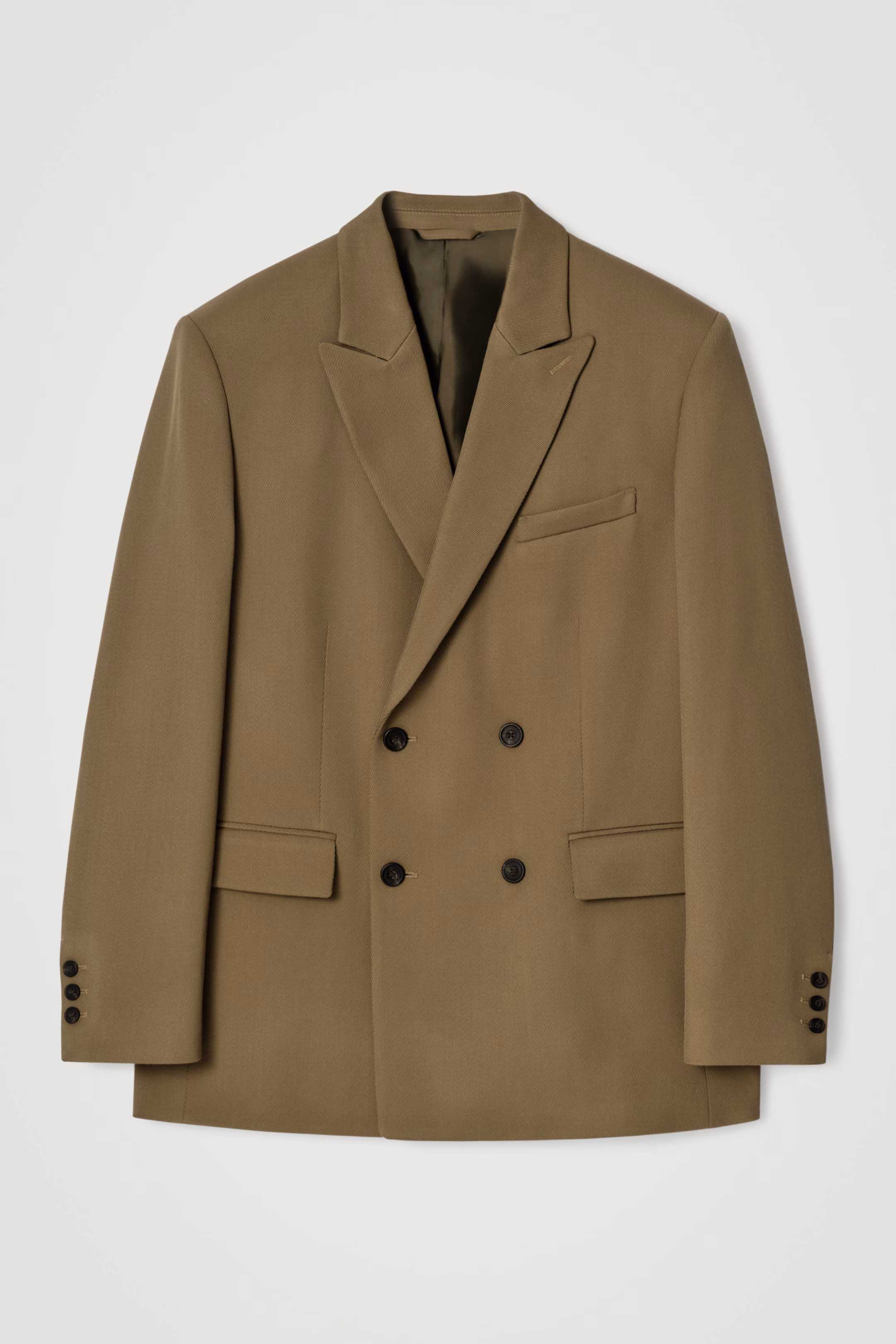 RELAXED DOUBLE-BREASTED WOOL BLAZER