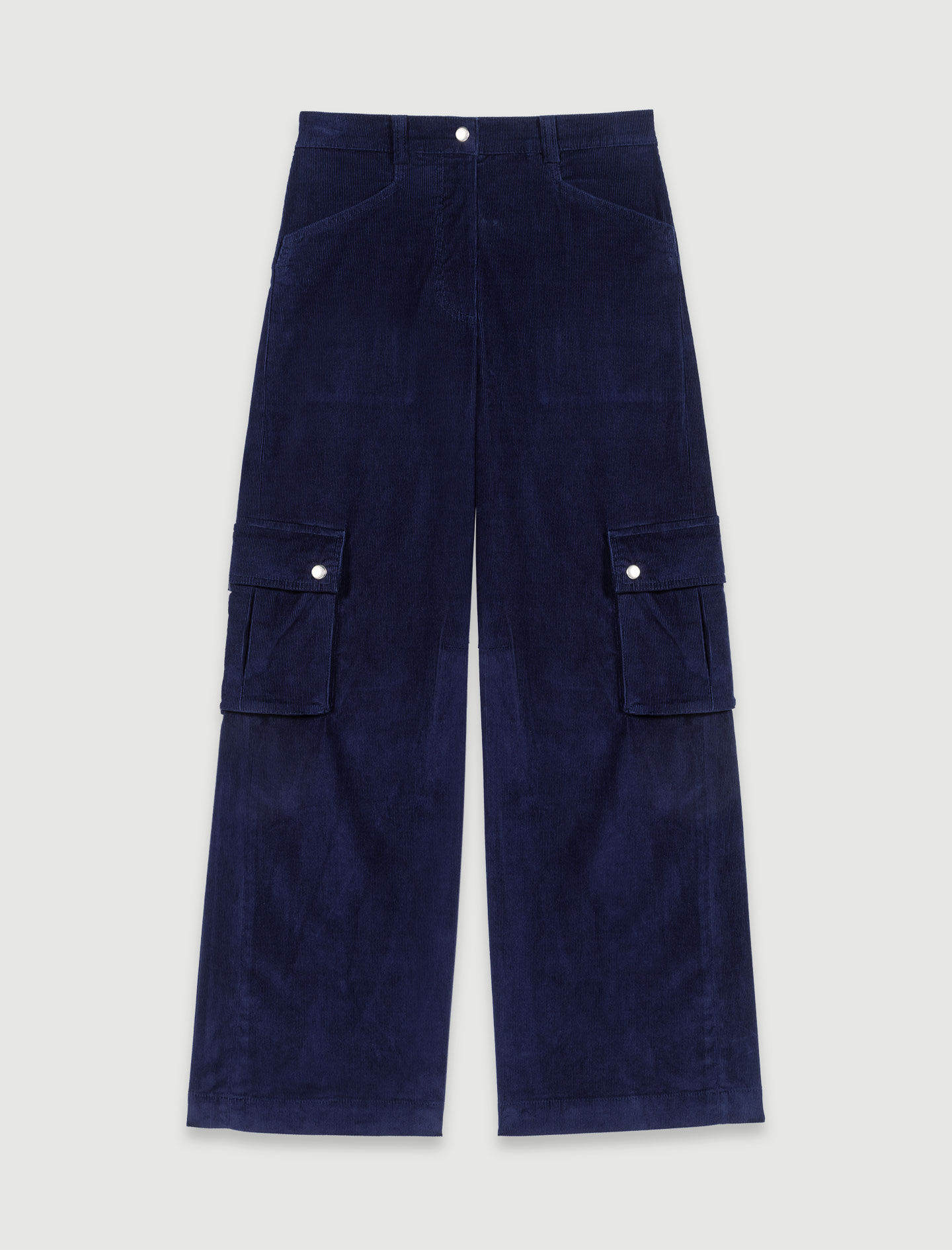 Velour cargo trousers