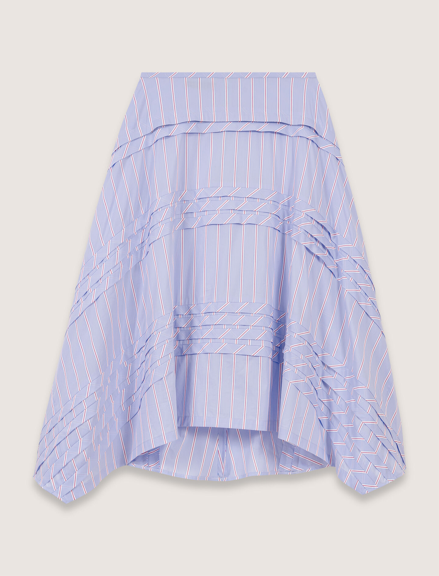 Striped cotton maxi skirt