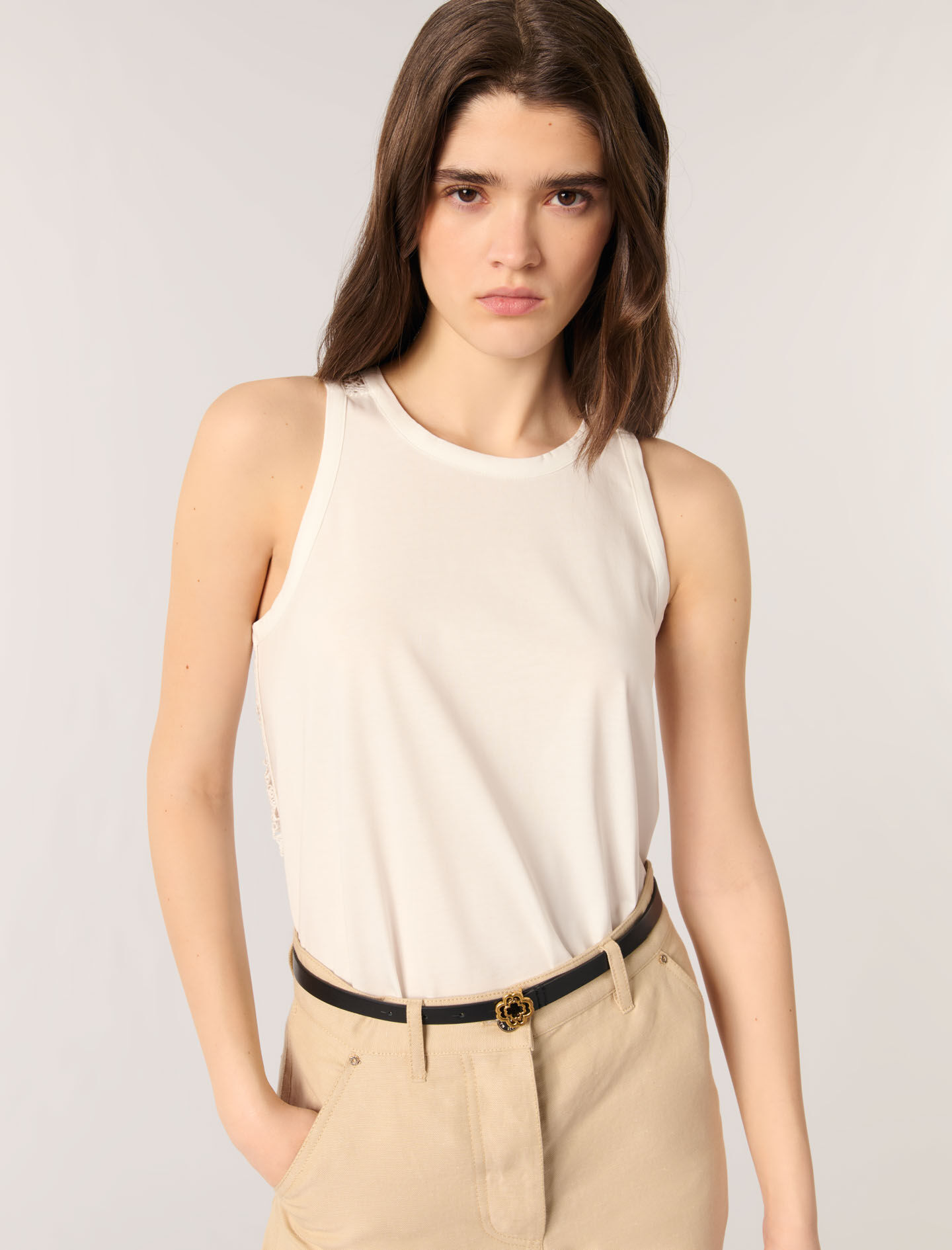 Vest top with crochet back