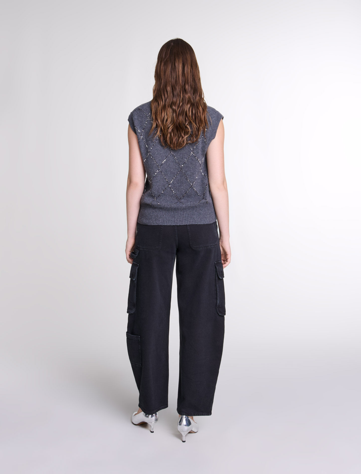 Sleeveless sequin jumper