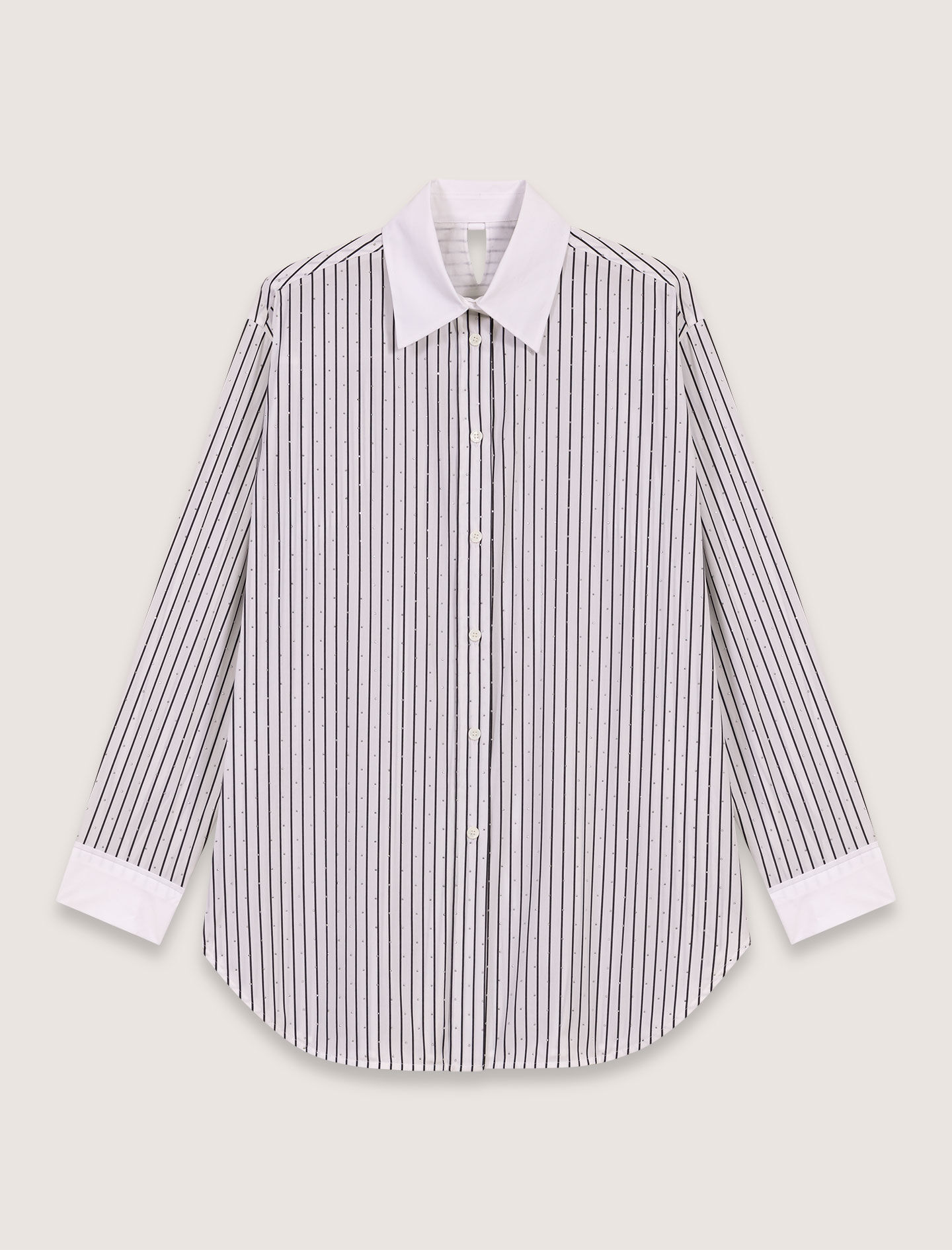 Rhinestone striped shirt