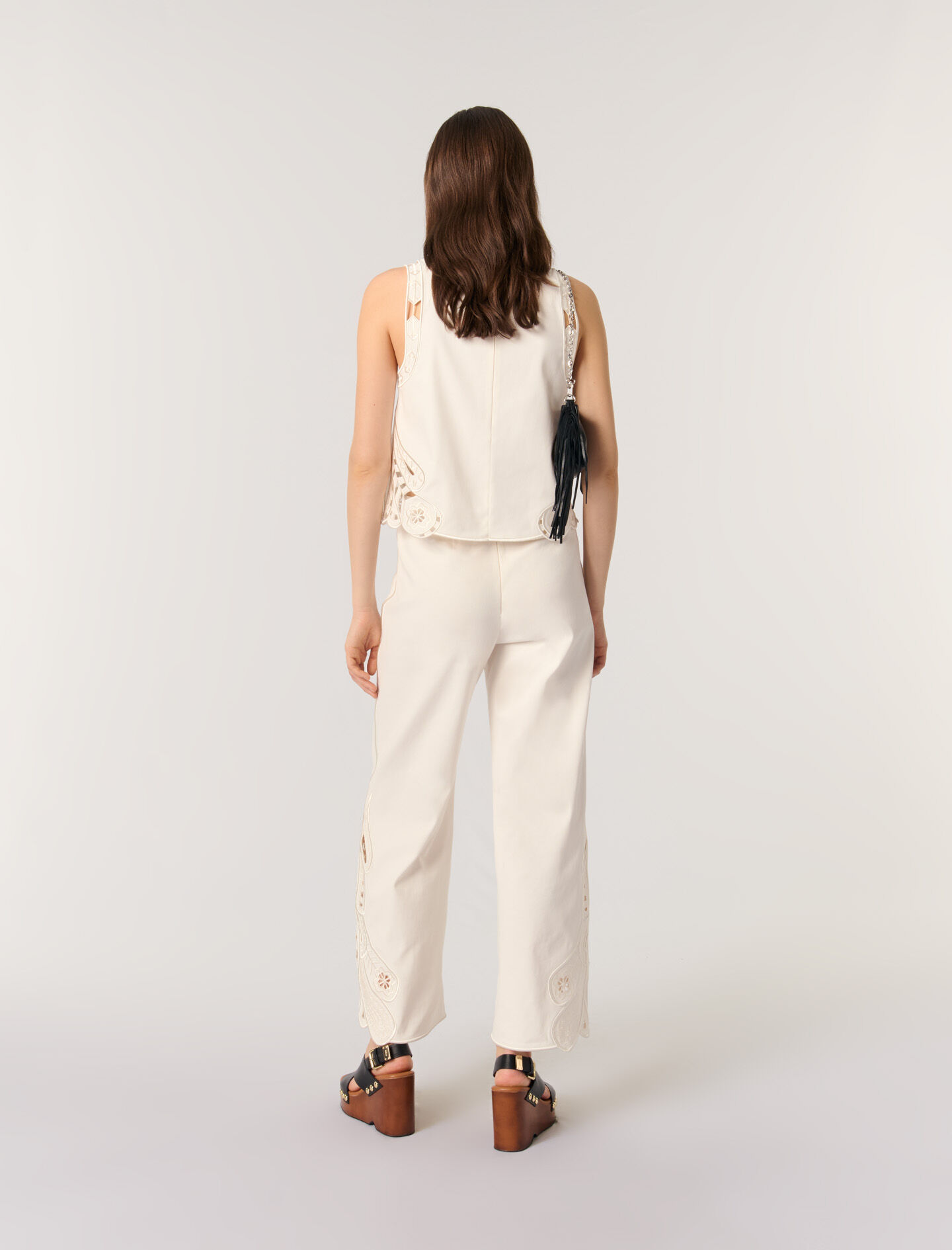 Embroidered vest top