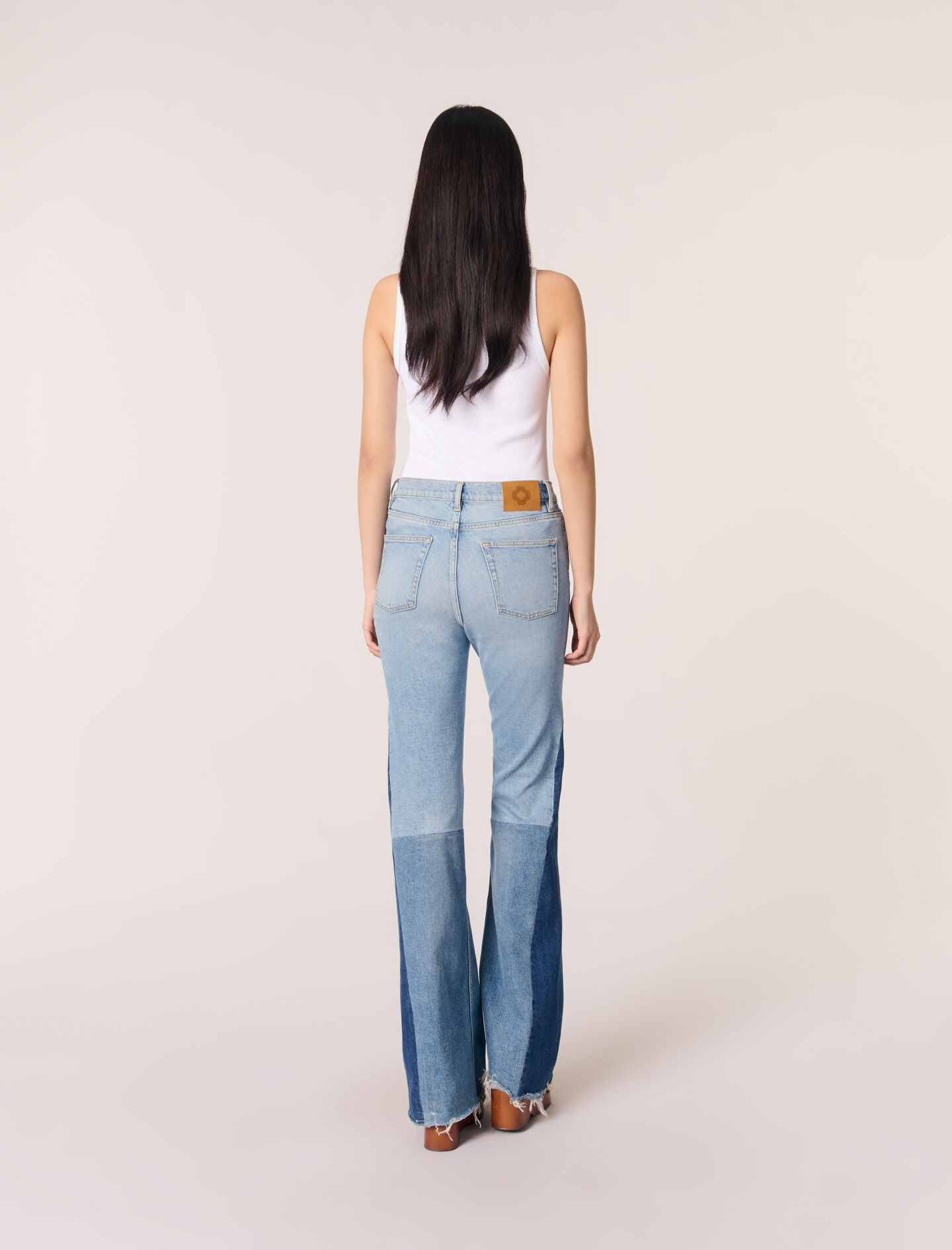 Tricolour patchwork jeans