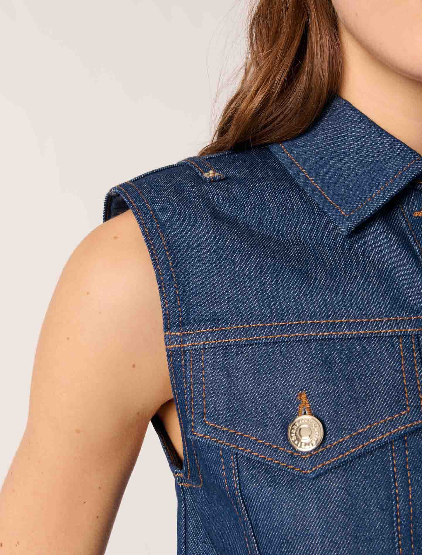 Denim cropped jacket