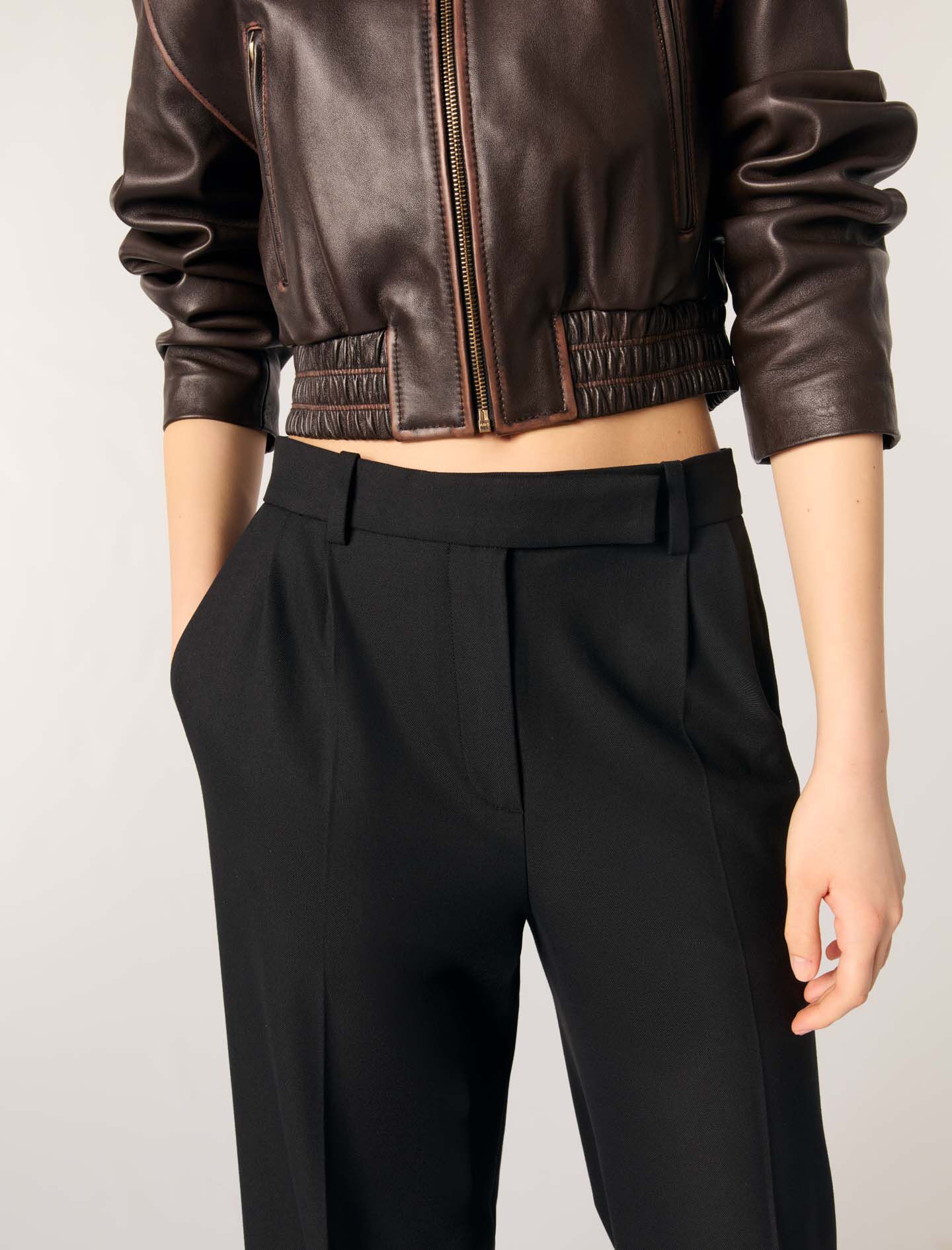 Wide-leg suit trousers