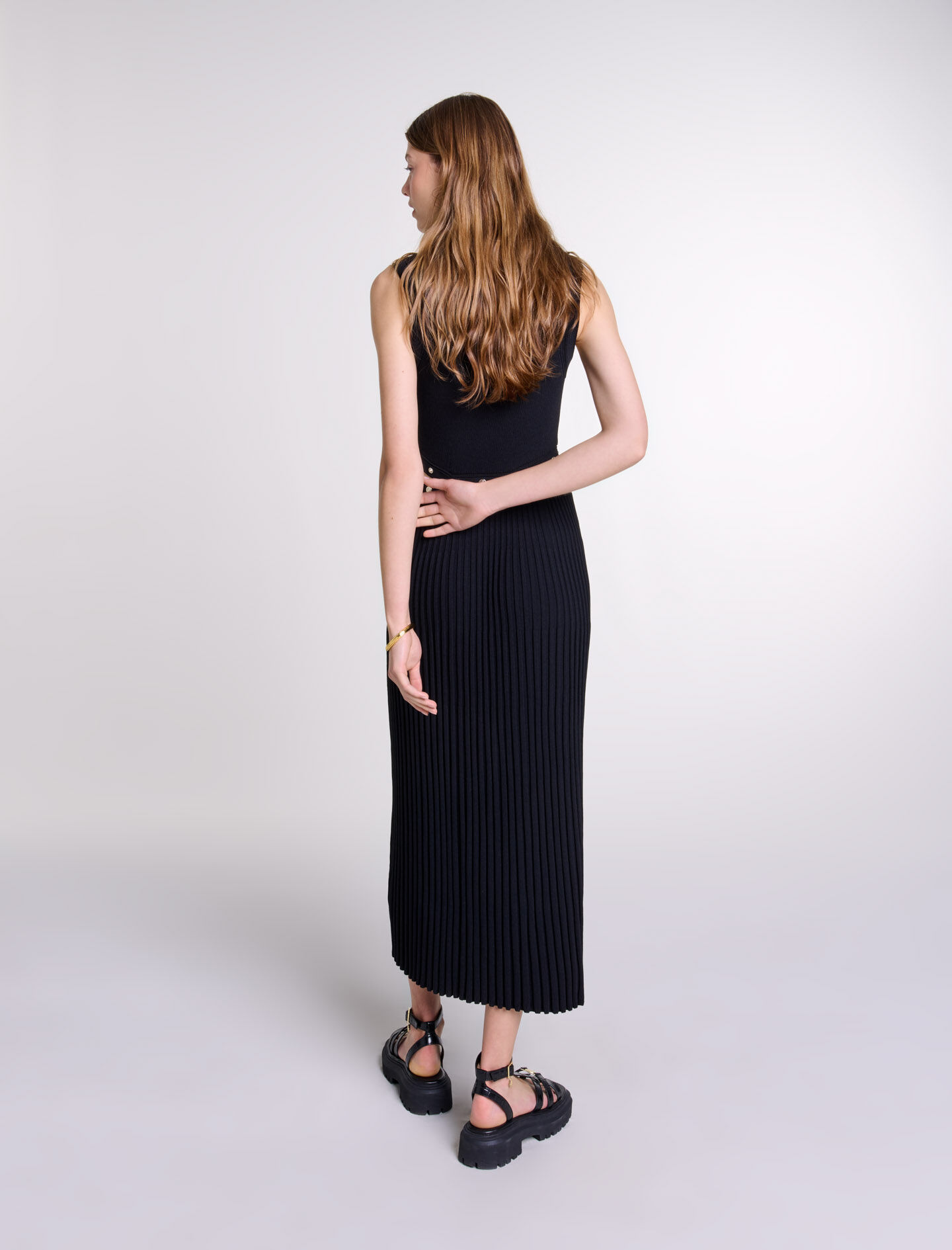 Rib knit maxi dress